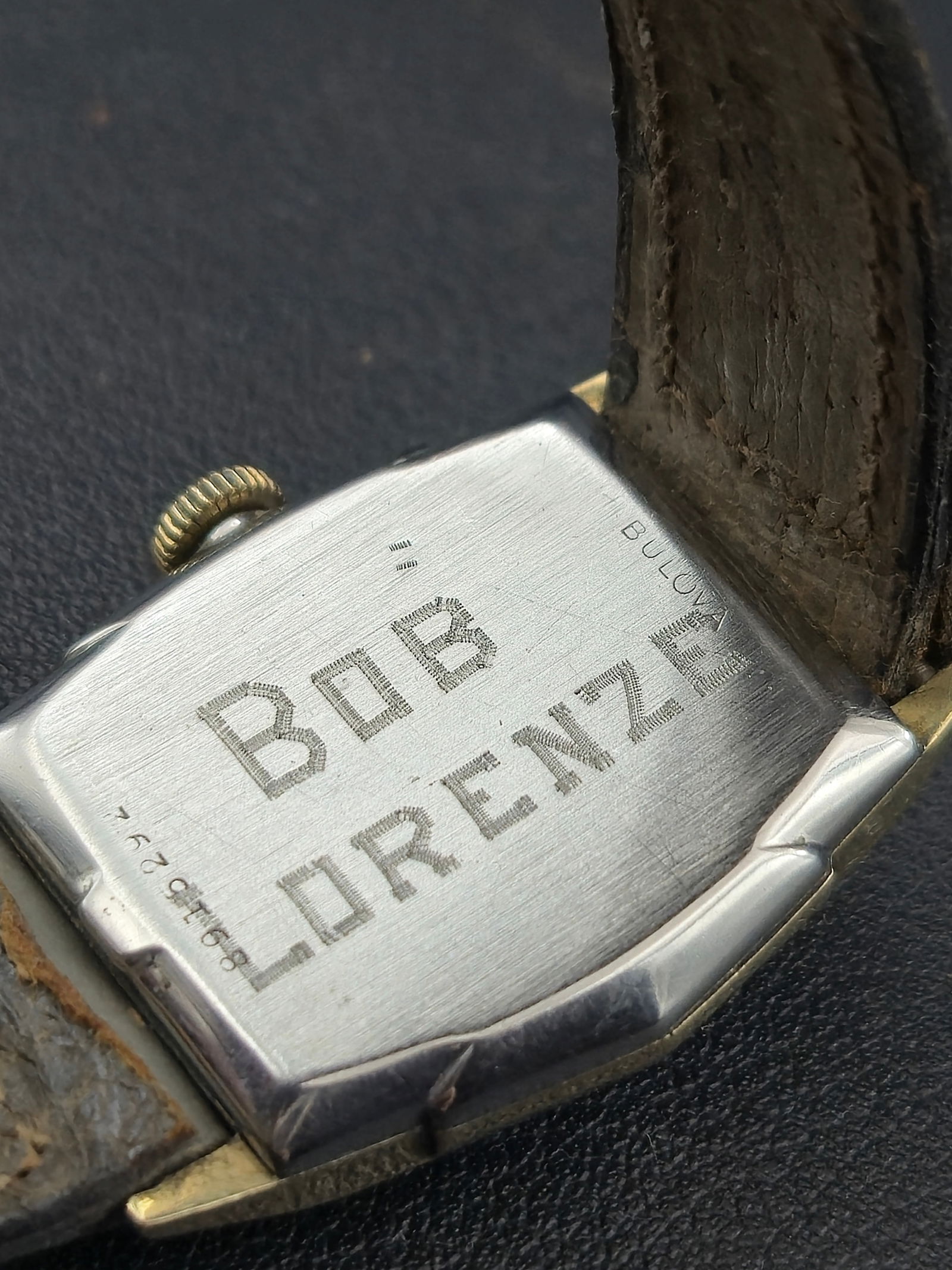 1948 Bulova Rectangular Wristwatch 10K RGP Sub Seconds Untested - 7