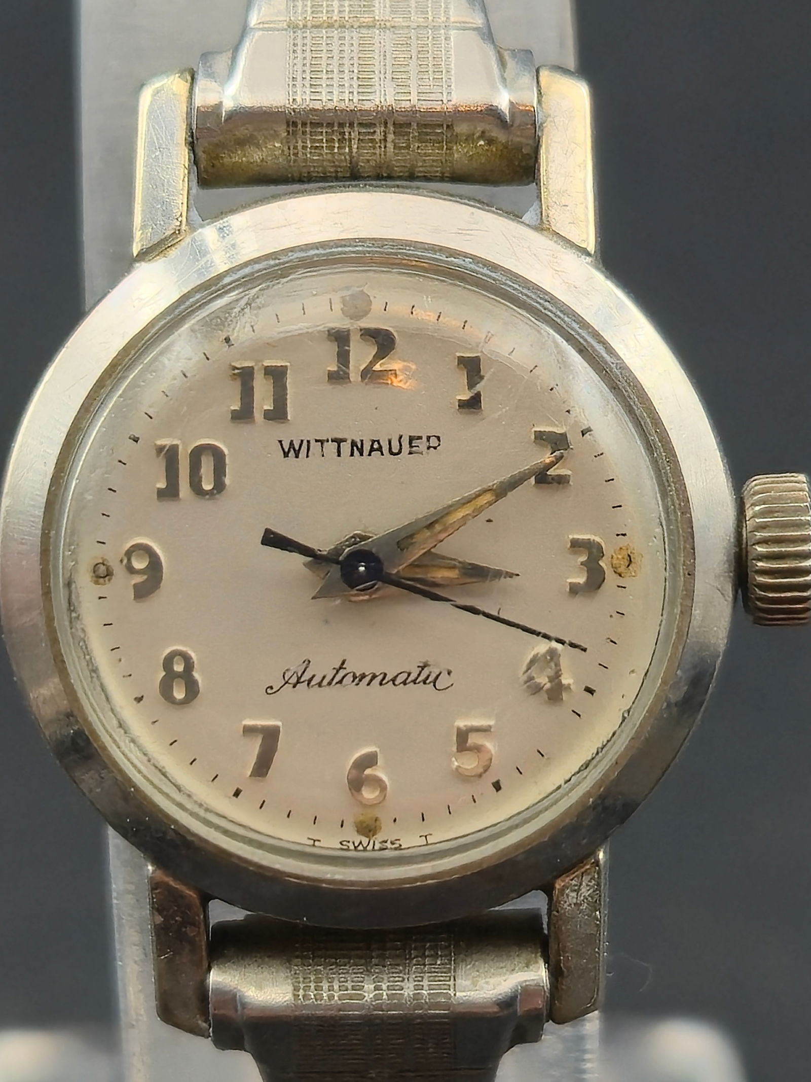1950s Wittnauer Automatic 17J White Gold-Filled Bezel Wristwatch 20.7mm (1 of 11)