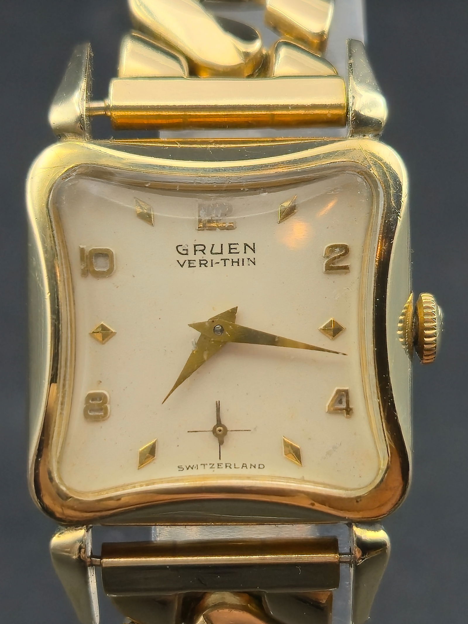 1950s Gruen Veri-Thin 17J Manual Watch Gold Filled Case GF Capped Expansion Band (1 of 12)