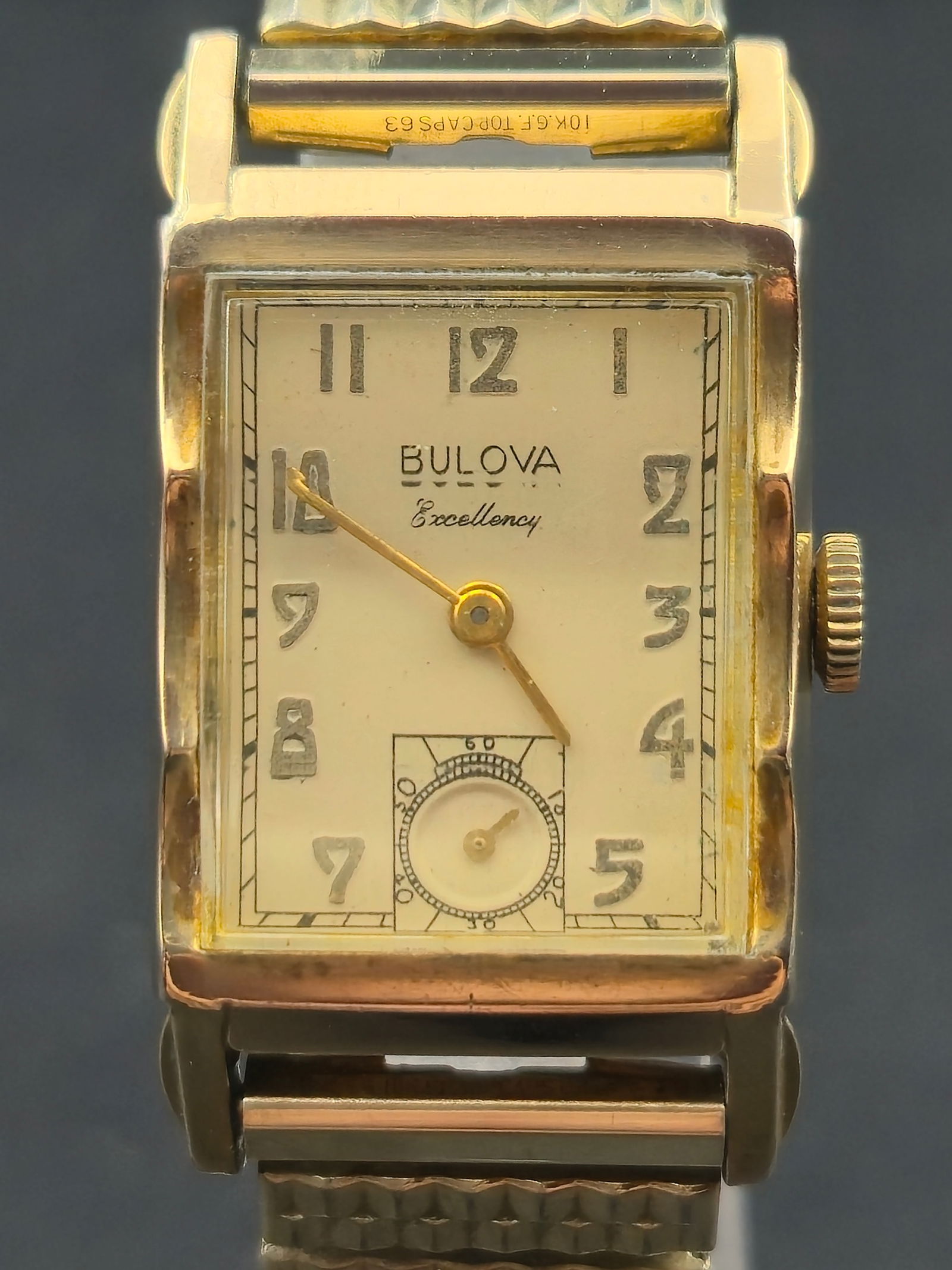 1951 Bulova Excellency L1 21J Manual 10K Gold Filled Rectangular Watch Running (1 of 9)