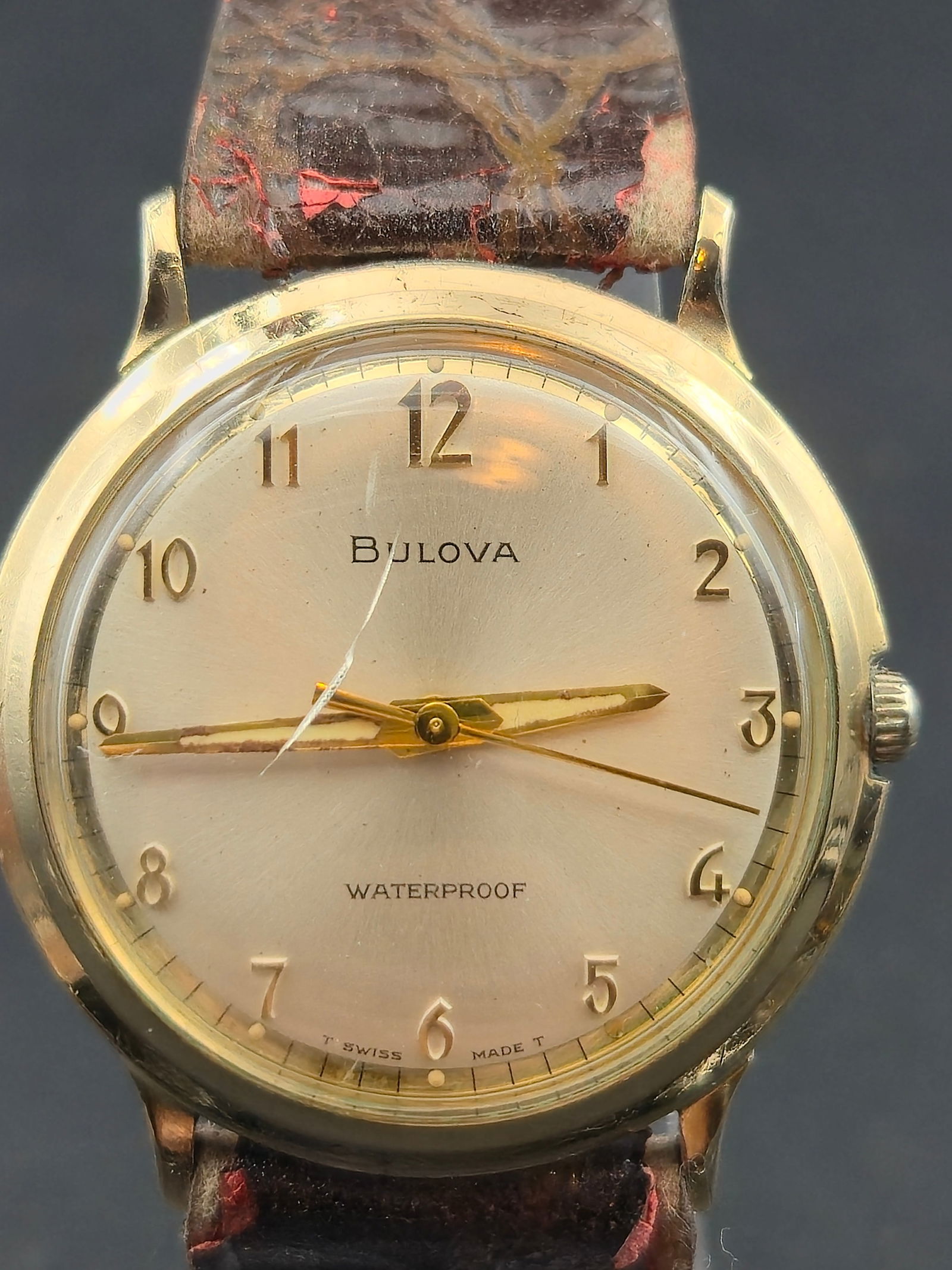 1967 Bulova M7 Waterproof Manual 10k rolled gold plated 34mm Swiss Watch Running (1 of 9)