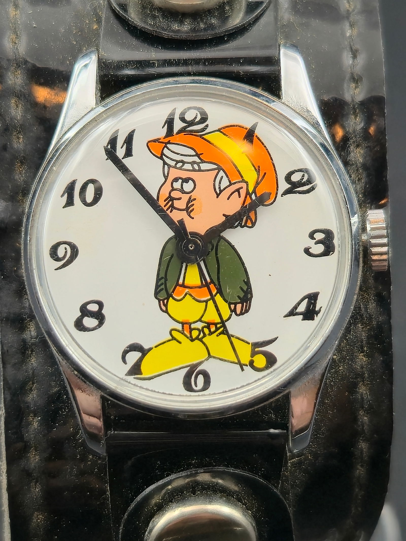1974 Keebler Elf Swiss 33mm Manual Wind Base Metal Running Novelty Dial (1 of 9)