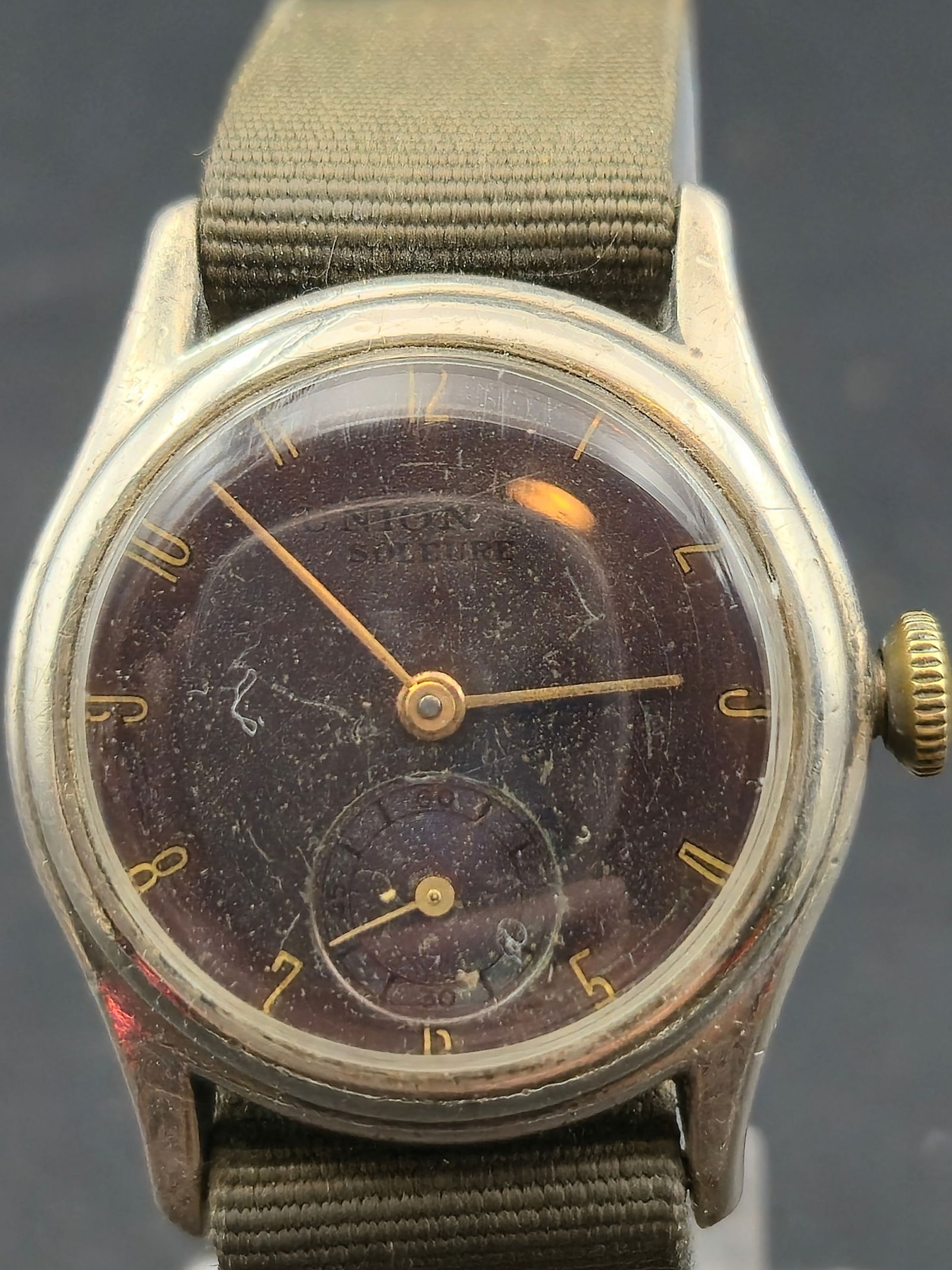 Vintage Union S.A. Soleure 15J 29mm Swiss Sub Seconds Watch (1 of 11)