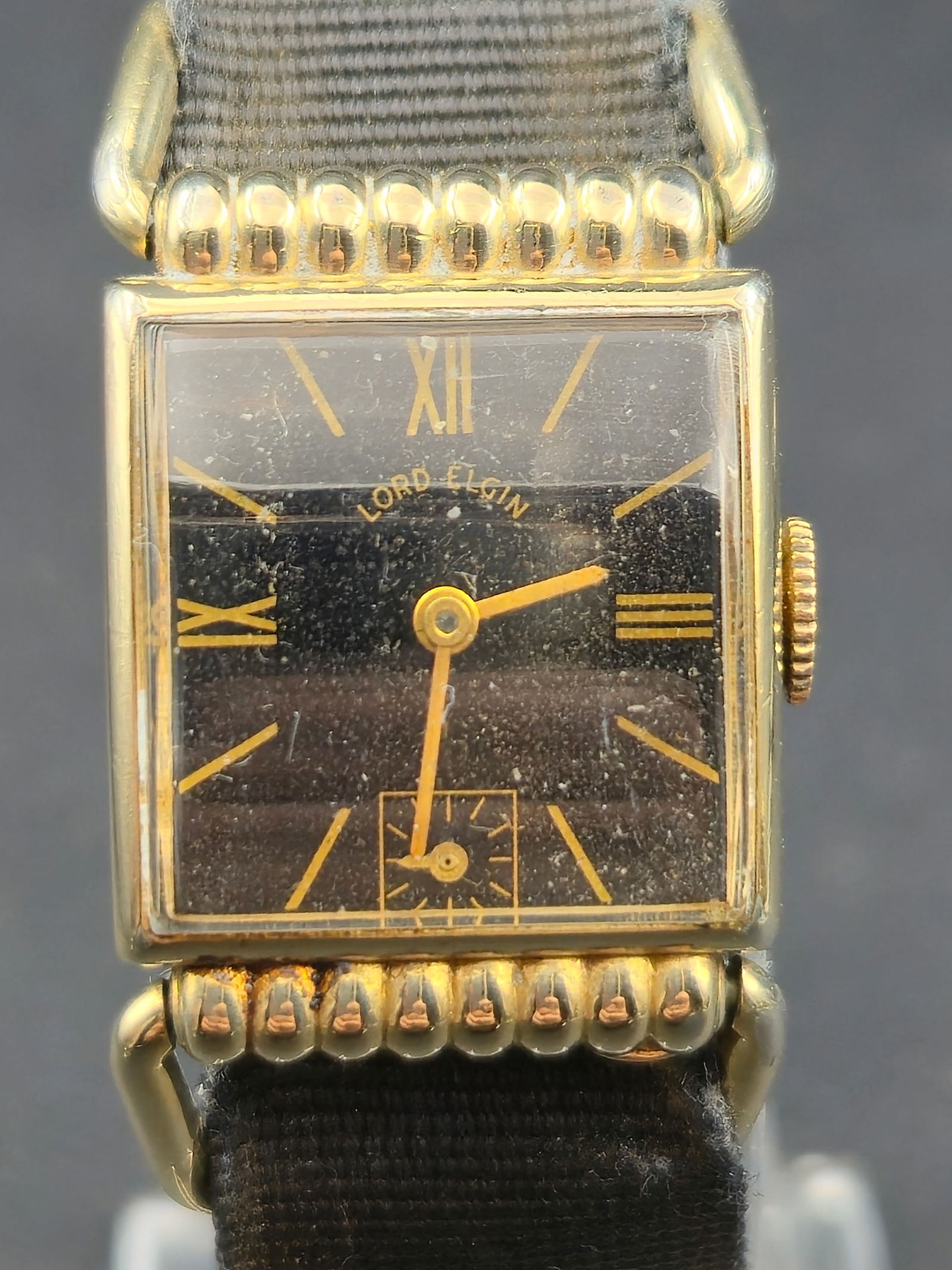 1940s Lord Elgin 14K Gold Filled Rectangular 21J Cal 626 20mm USA Watch (1 of 11)