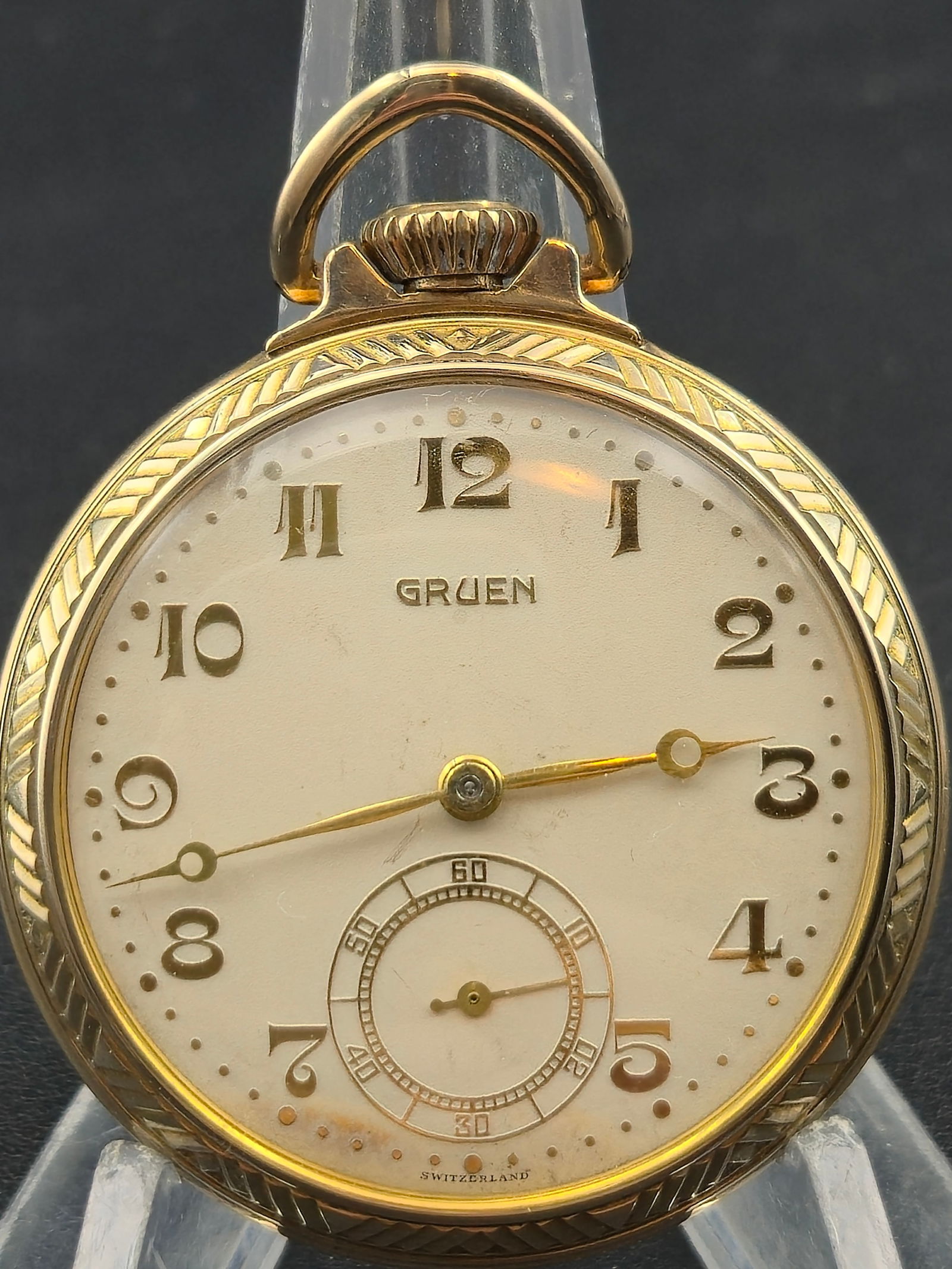 Vintage Gruen Caliber 756 17J 10K Gold Filled 45mm Running (1 of 12)