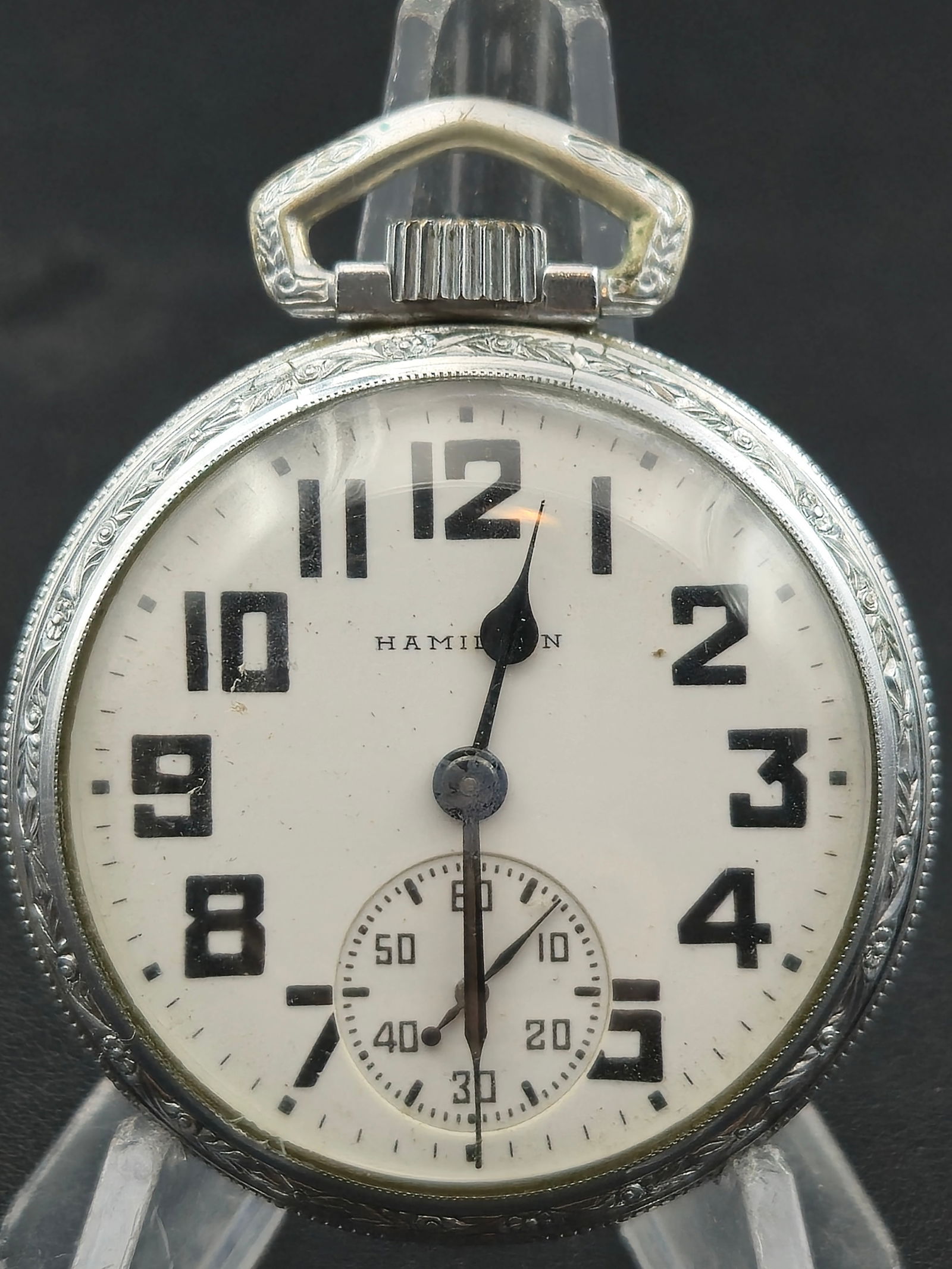 1946 Hamilton Grade 992B Model 5 16s 21J Railroad Silverode Running (1 of 9)