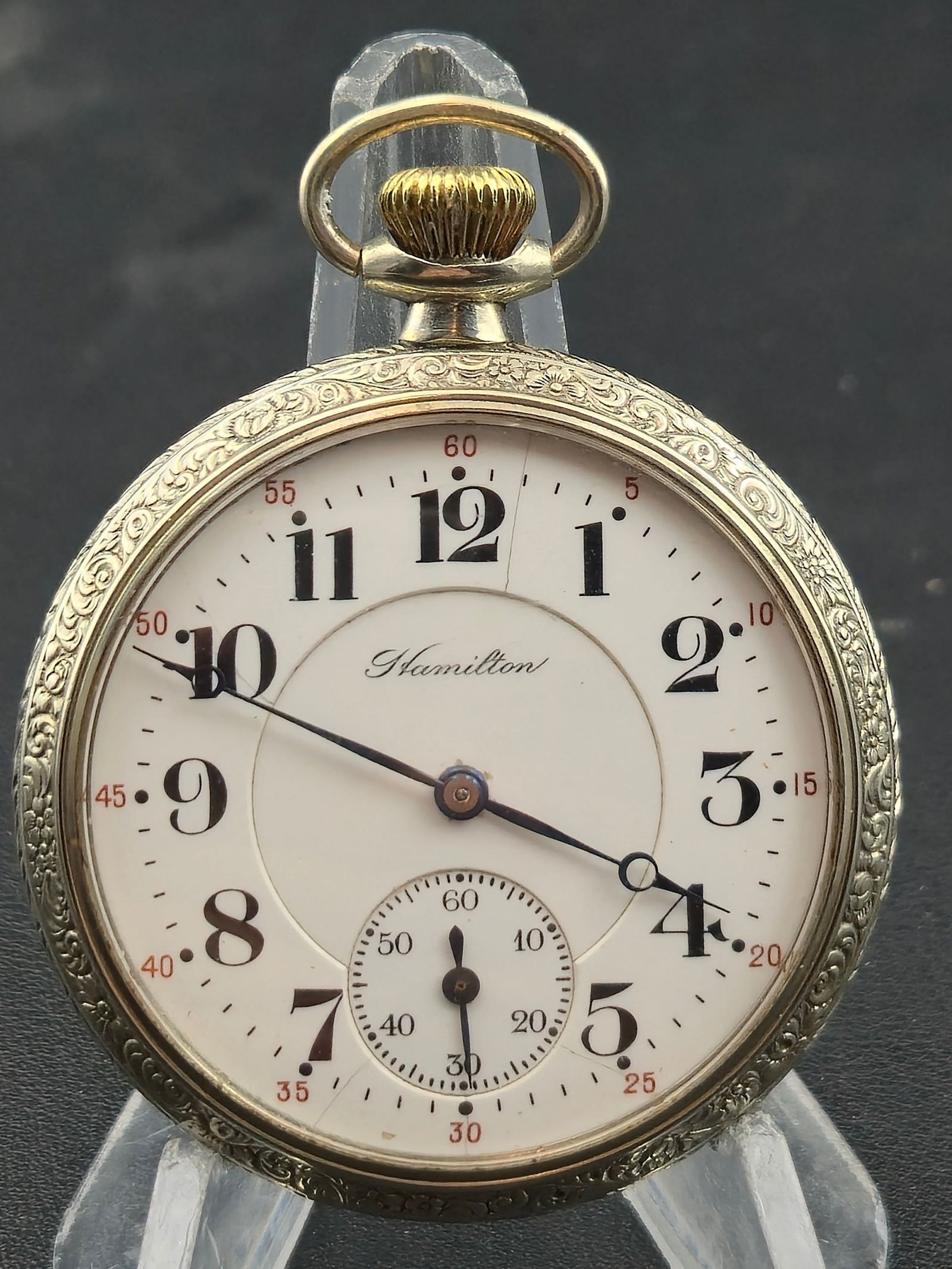 1922 Hamilton Grade 974 Model 2 16s 17J Openface Running (1 of 8)