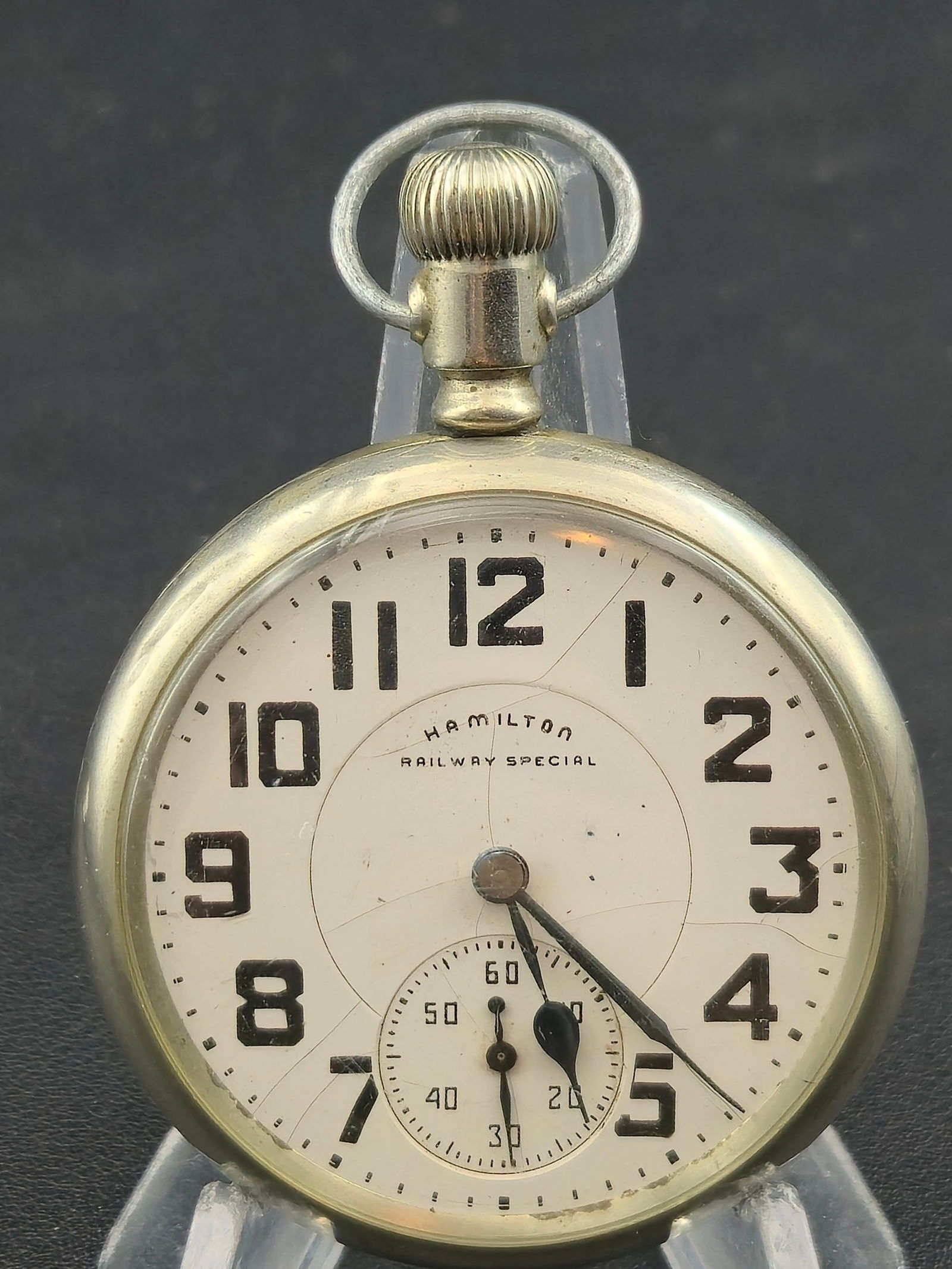 1944 Hamilton 992B Model 5 16s 21J Railway Special Base Metal 12 24 Dial Running (1 of 8)