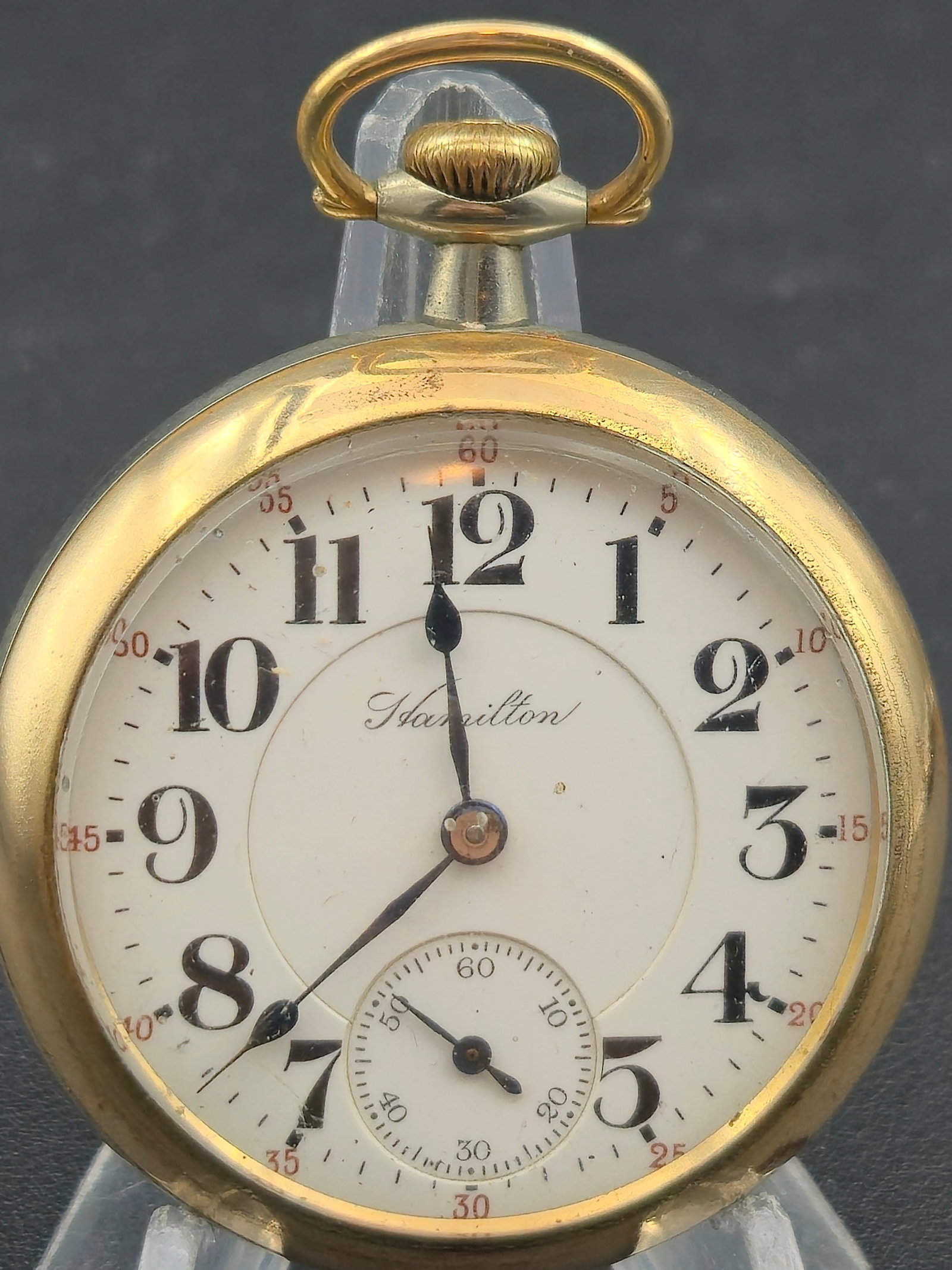 1914 Hamilton 946 Model 1 18s 23J Salesman Display GF Silveroid Case Running (1 of 5)