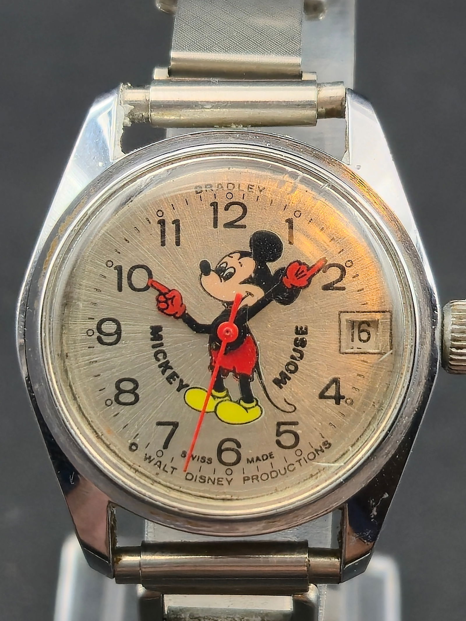 1970s Bradley Mickey Mouse Date 31mm Swiss Manual (1 of 8)