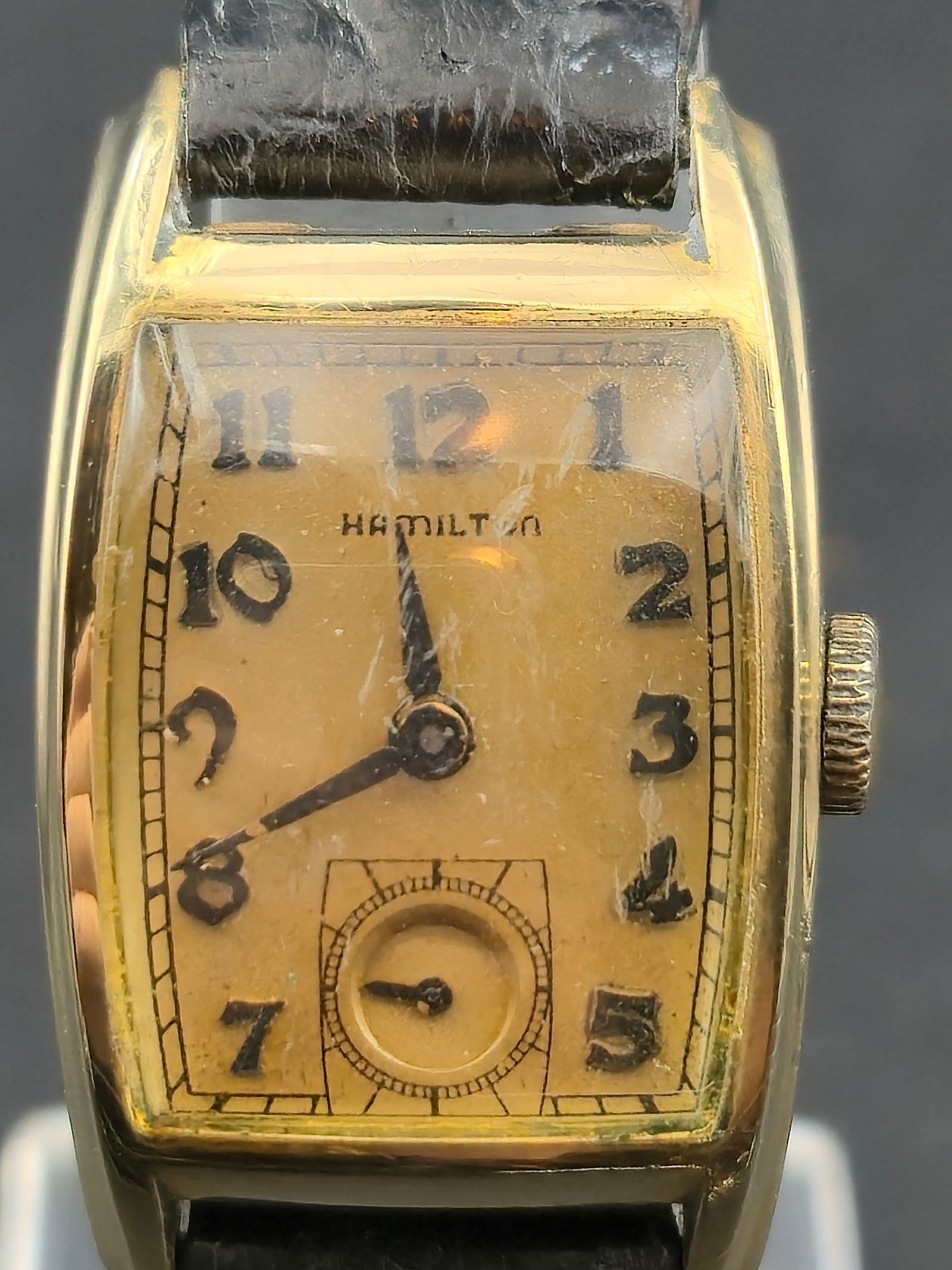1930s Hamilton Cal 980 17J 22mm 10K Gold Filled Cushion Sub Seconds (1 of 11)