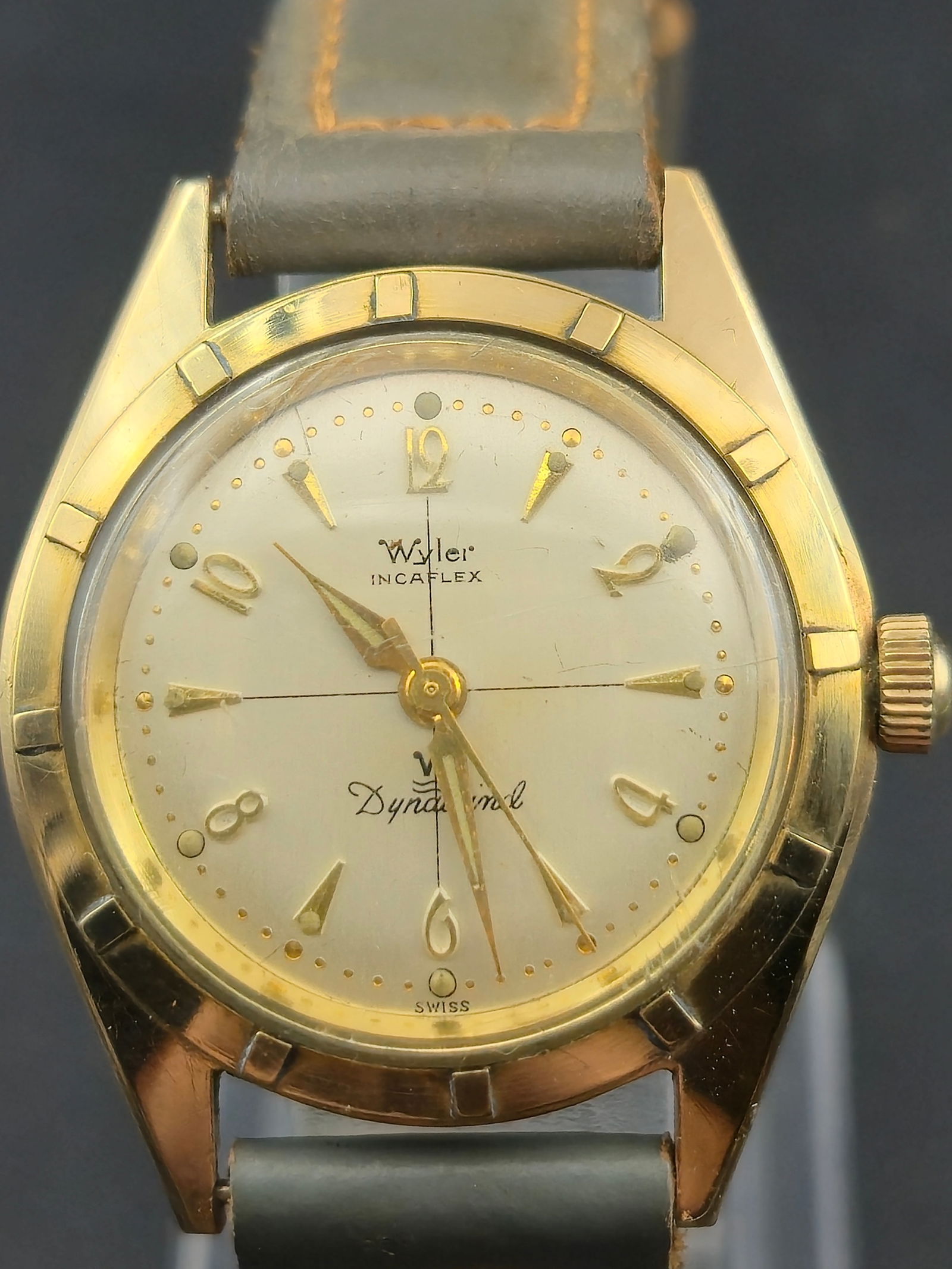 1958 Wyler Incaflex Dynawind Crosshair AS1320 17J 31mm Stainless Steel Running (1 of 10)