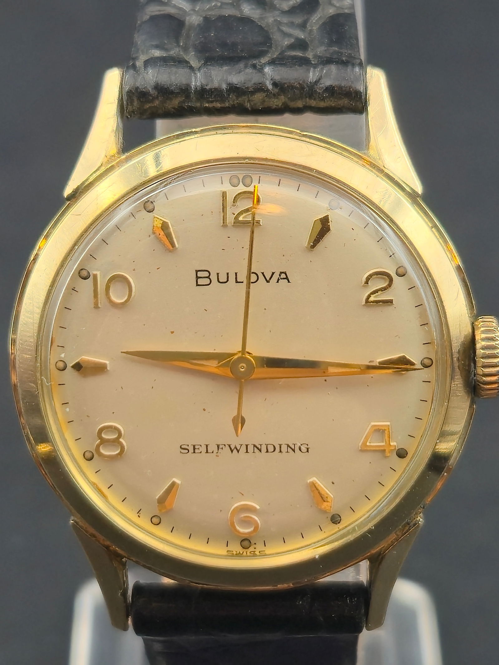 1958 Bulova Selfwinding L8 11ACAC 30mm 10K RGP Bezel SS Back (1 of 10)