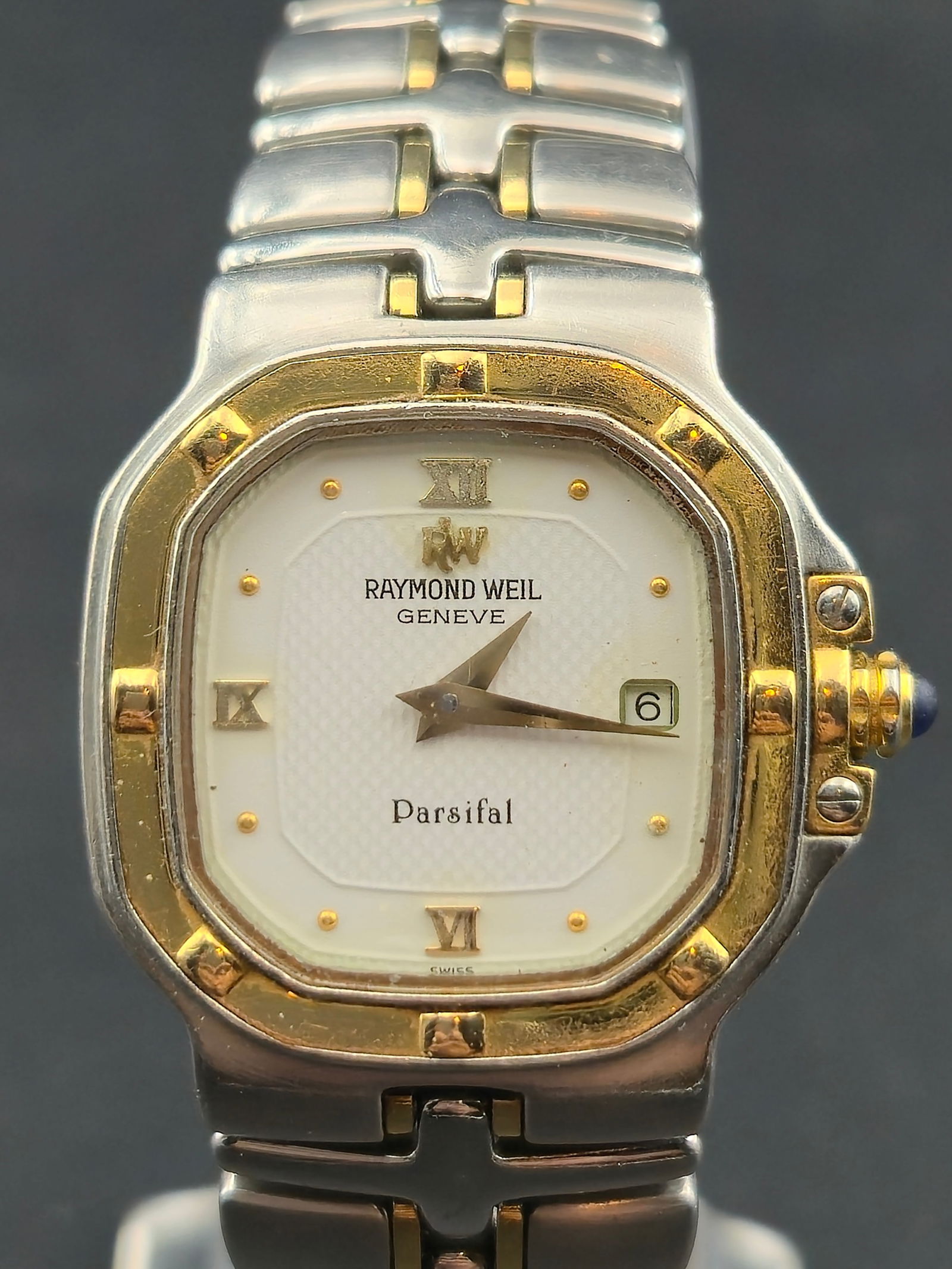 1990s Raymond Weil Parsifal 9890 Two Tone Quartz 28mm Running (1 of 9)