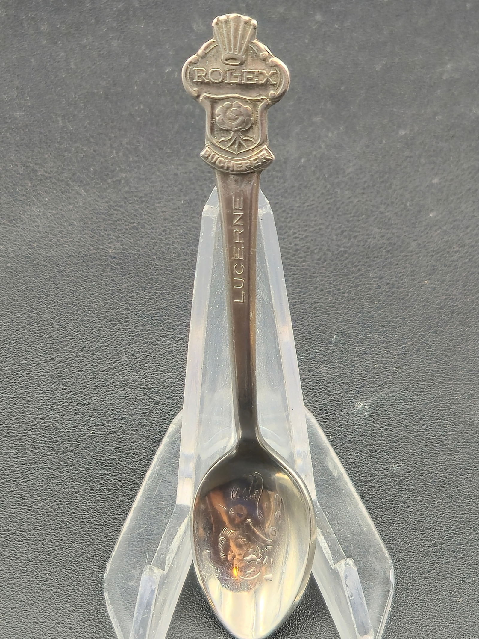 Bucherer Rolex Lucerne Souvenir Spoon Silver Plate 108mm (1 of 6)