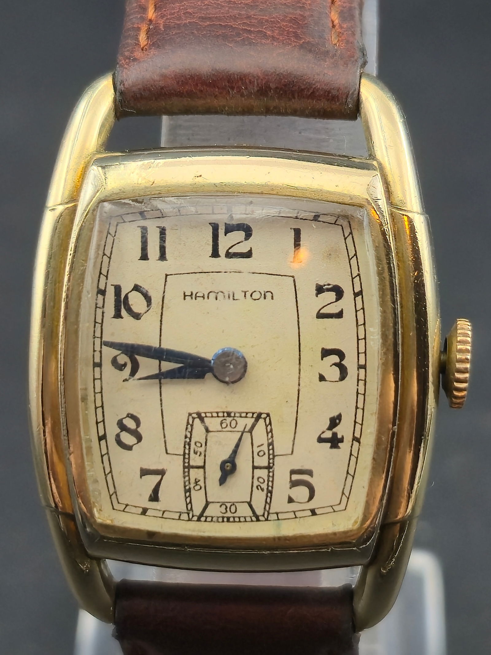 1939 Hamilton Cushion 987A 17J 10K Gold Filled 27mm Manual Running (1 of 10)