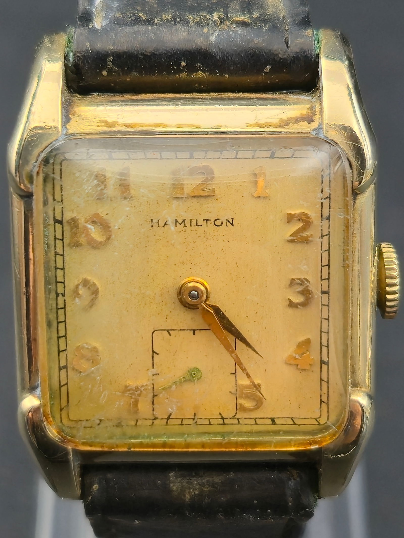 1949 Hamilton Lambert 747 17J 10K Gold Filled 26mm Tank Running (1 of 10)