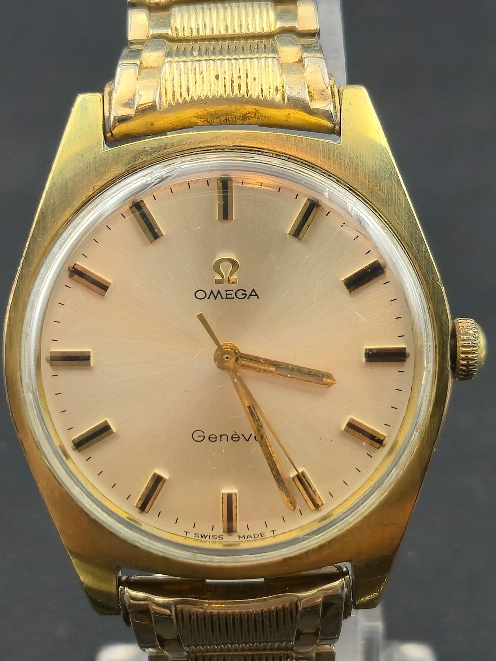 1966 Omega Genève Cal 601 17J 10K Gold Cap 34mm Manual Wind Running (1 of 12)