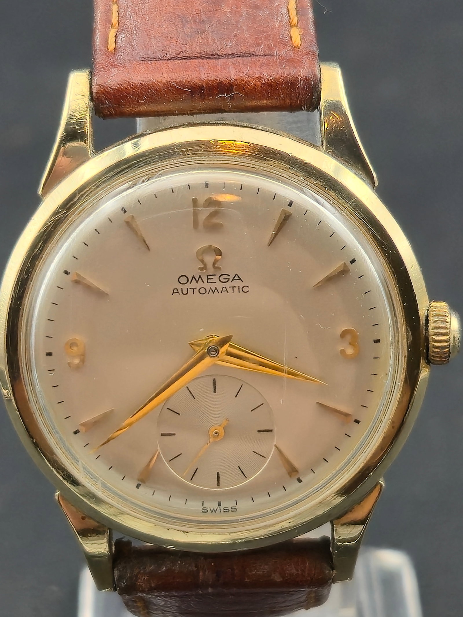 1950 Omega Automatic Cal 490 10K Gold Filled 34mm Sub Seconds Running (1 of 11)