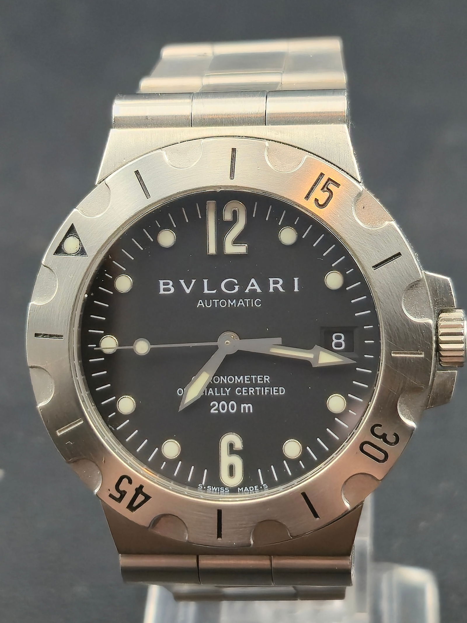 Bvlgari Diagono Scuba SD38S Automatic 38mm Stainless Steel Chronometer 200m Black Dial Mint (1 of 12)