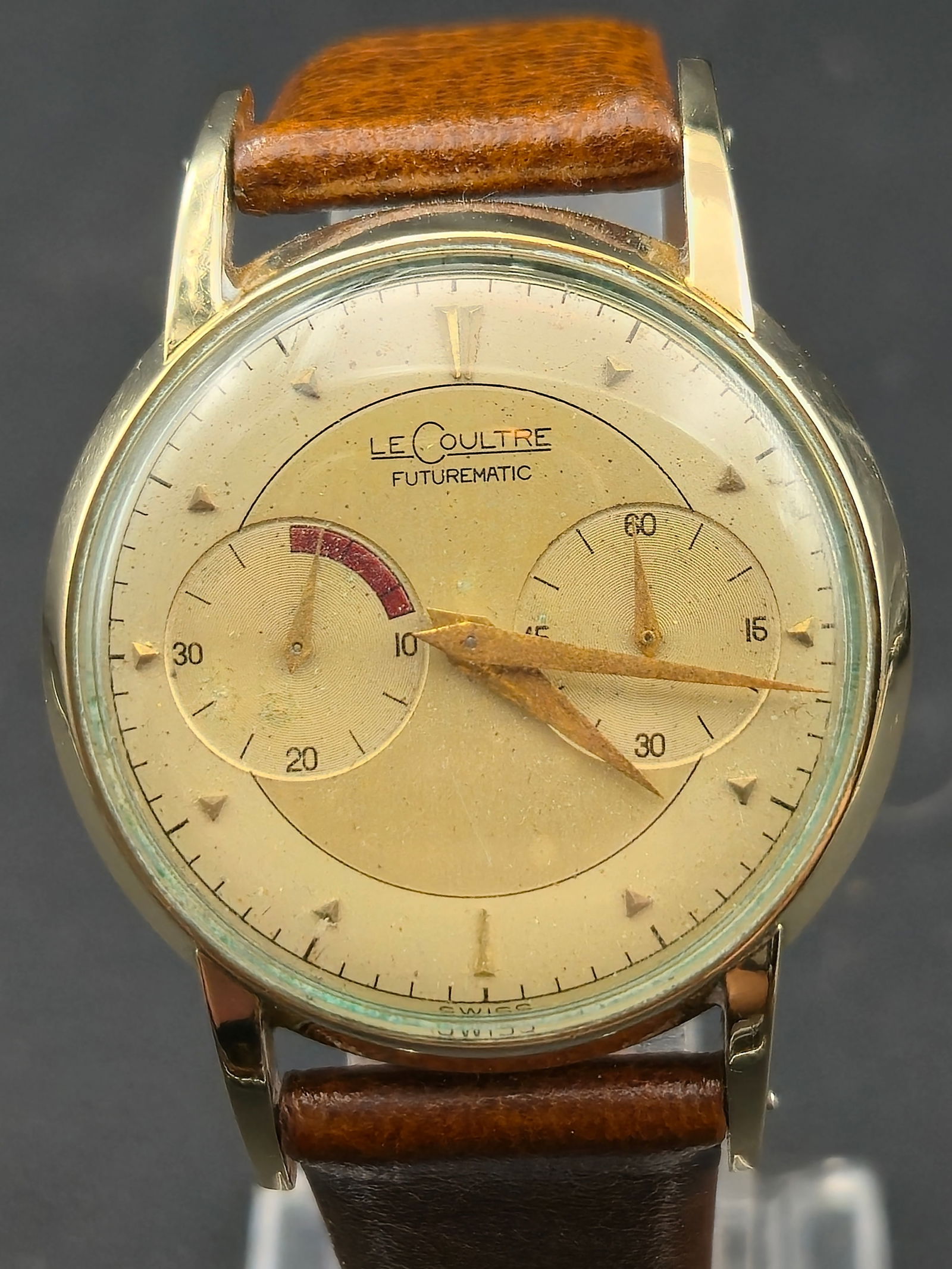 1950s LeCoultre Futurematic 10K Gold Filled Cal 497 17J 34mm U.S. Cased Running w Box (1 of 15)