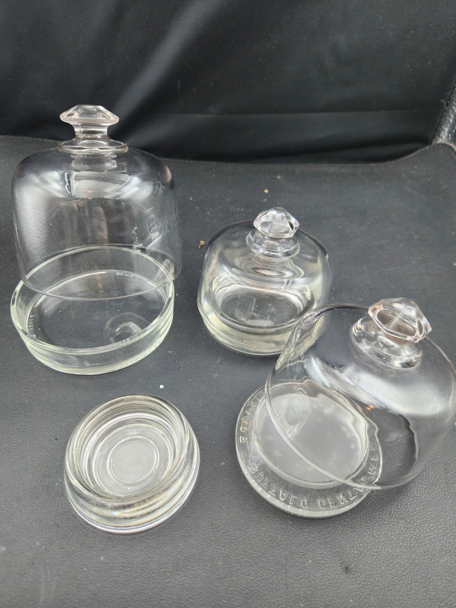 Antique Buffalo Dental Mfg Co Glass Sterilizer Domes Jars Made in USA Lot (1 of 7)