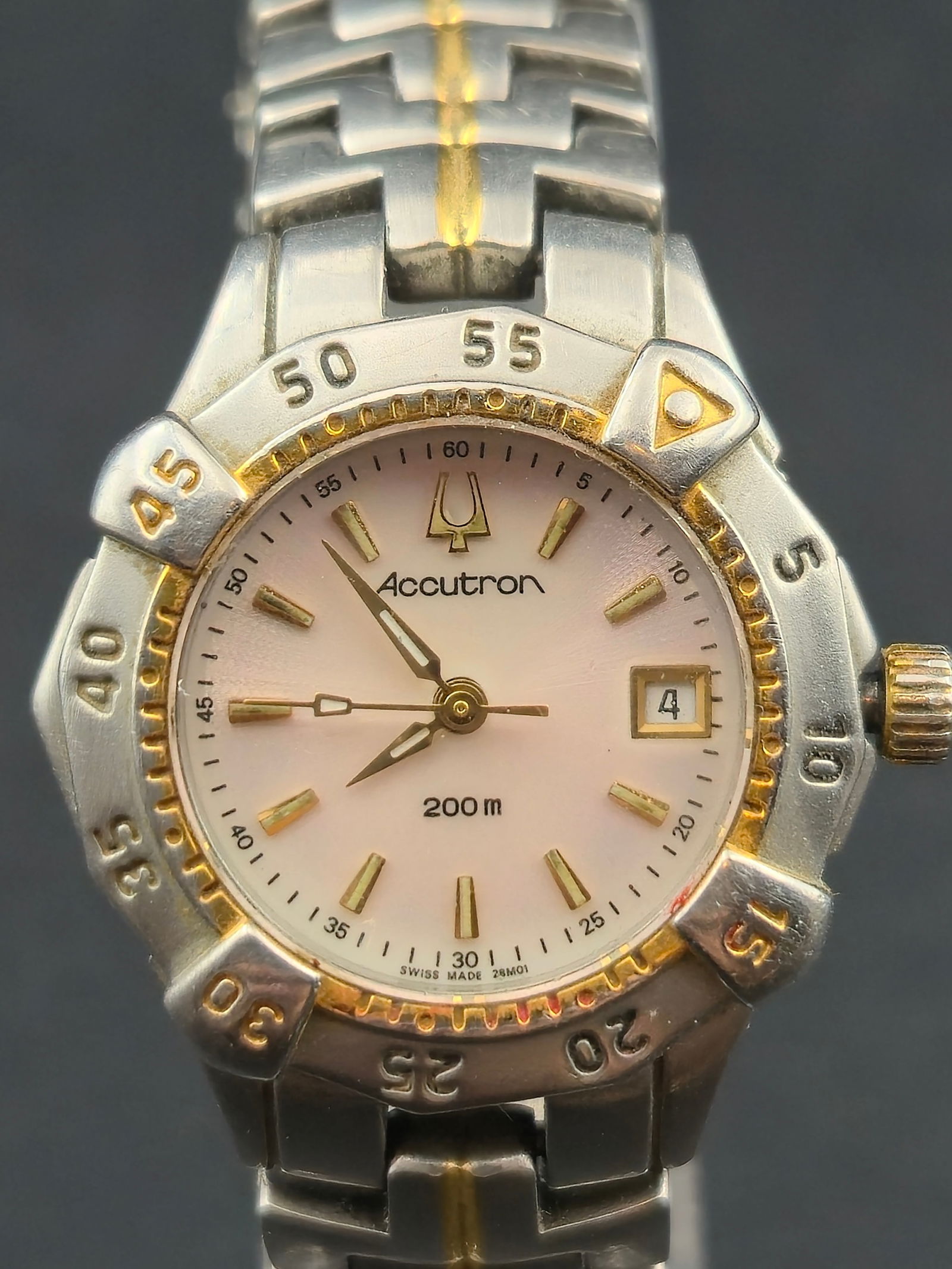 Bulova Accutron 740915 26mm Two Tone 200M Sapphire Quartz Watch (1 of 9)