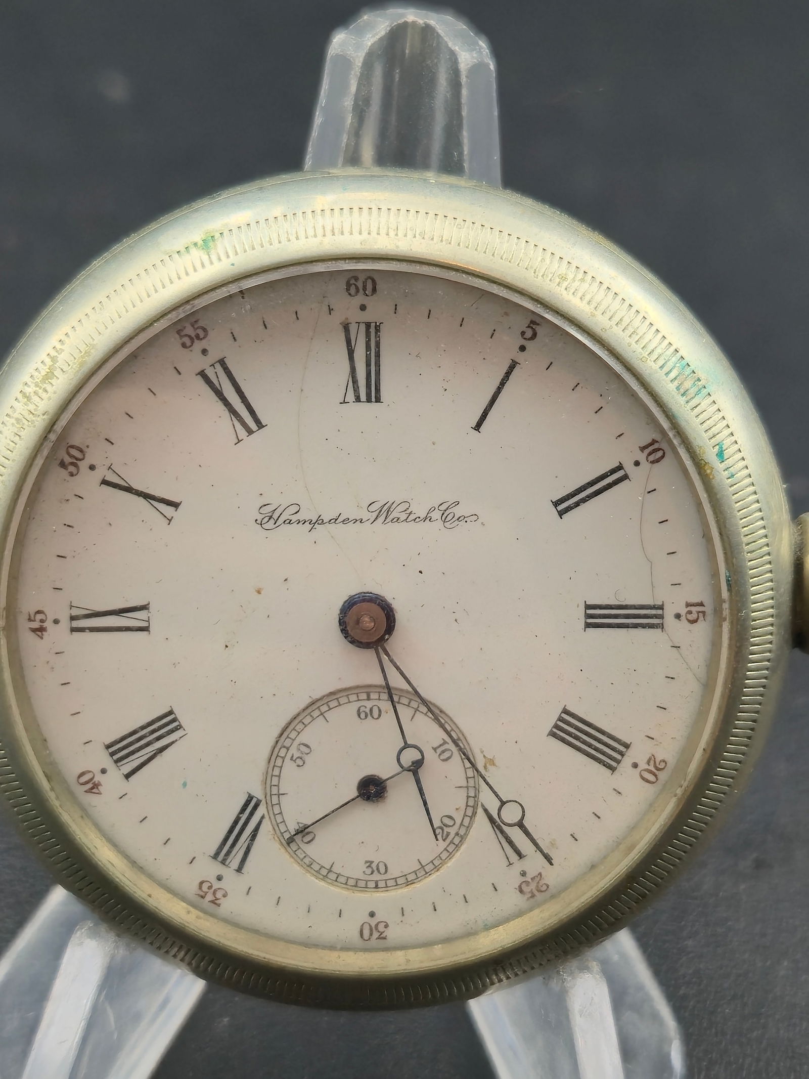 1899 Hampden Dueber 18s 15J Model 4 Sidewinder Pocket Watch 1260998 Oresilver Case Running (1 of 8)