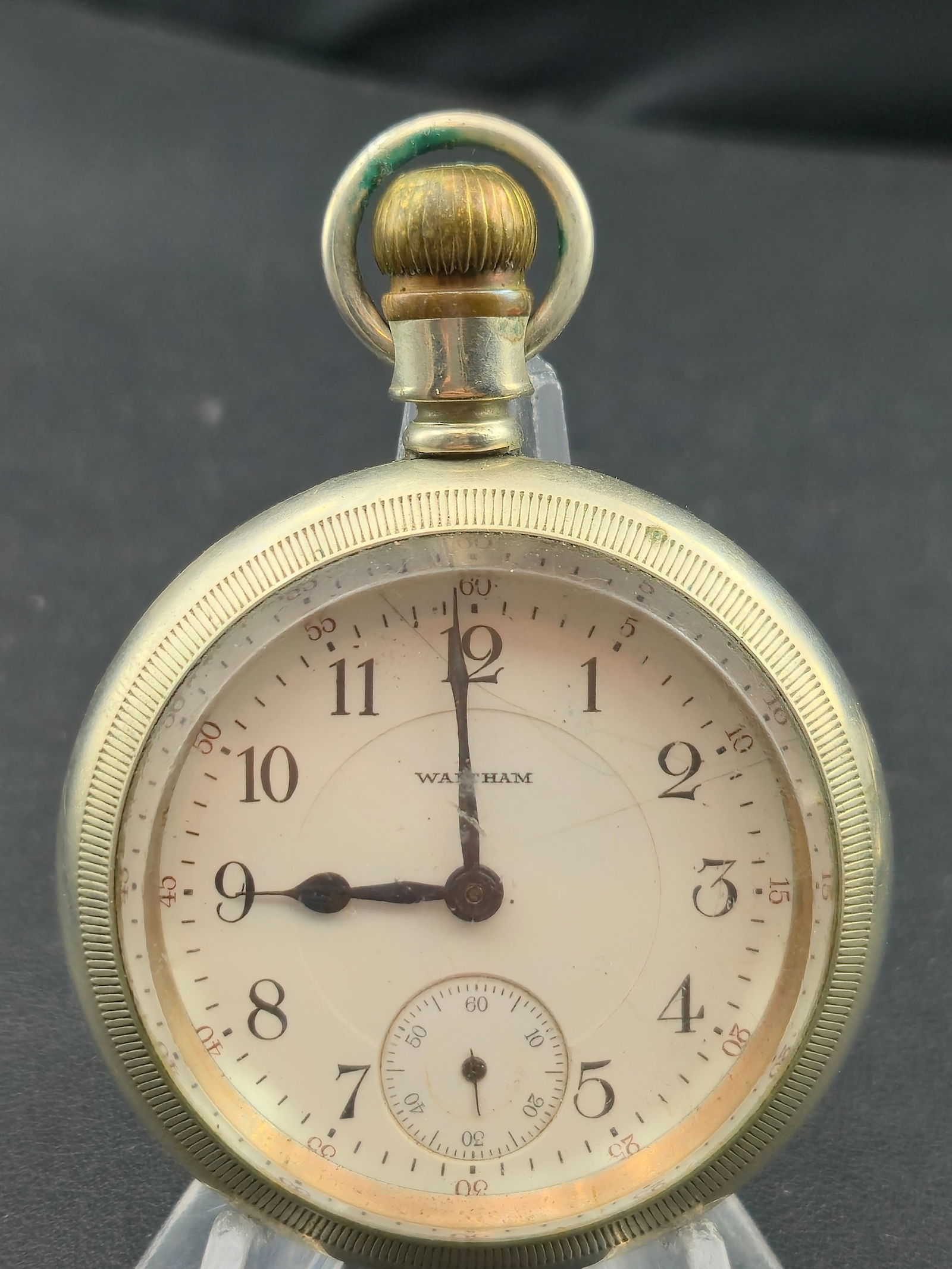 1918 Waltham P.S. Bartlett Model 1883 18s 17J Open Face Nickel Case Pocket Watch (1 of 7)