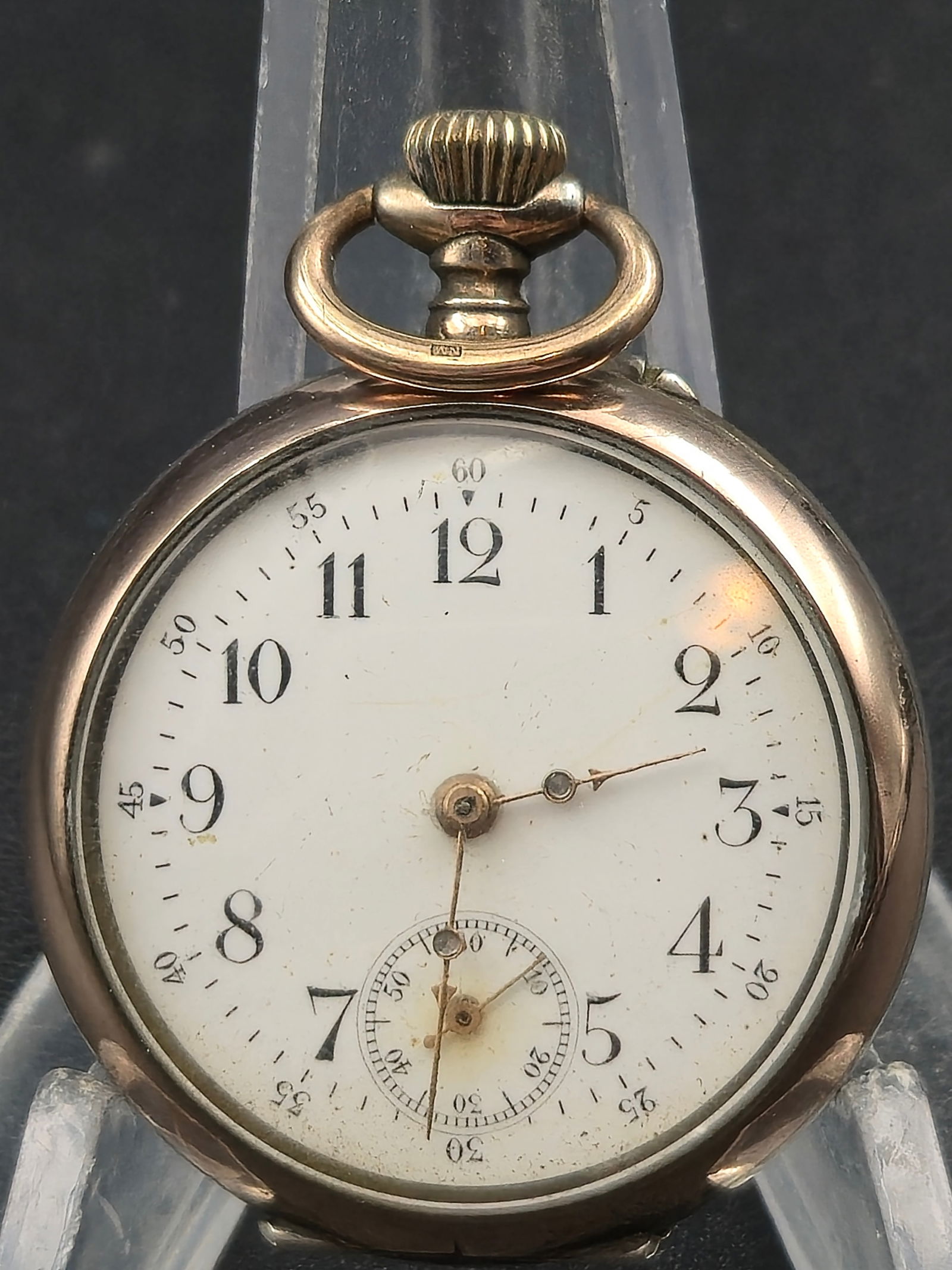 Remontoir Cylindre 10 Rubis Swiss 0.800 Silver 36.75mm Pocket Watch Runs (1 of 10)