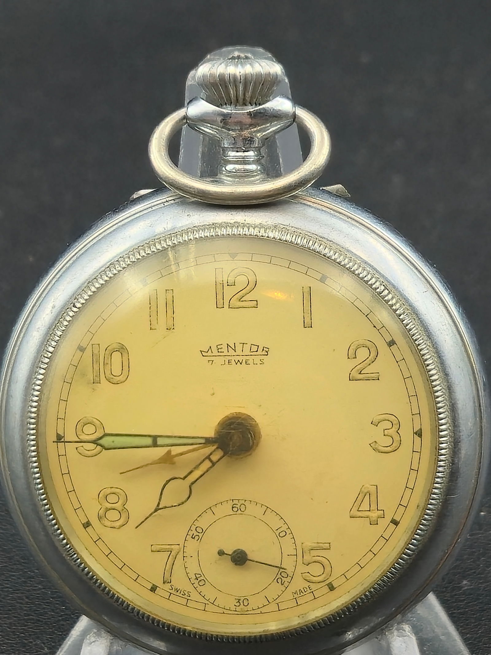 Mentor 7 Jewels Swiss 53.79mm Pocket Watch Brevet 227883 (1 of 9)