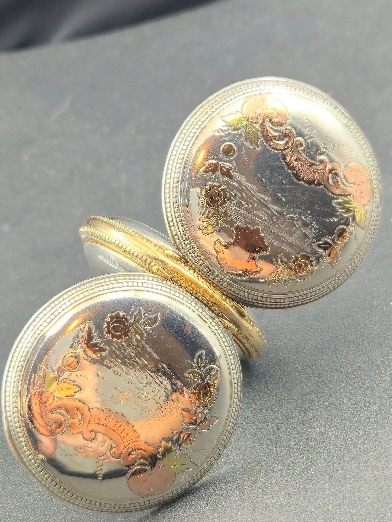 1909 Elgin Grade 316 Model 4 18s 15J Fancy Sterling Silver Gold Filled Hunting Case Running: Elgin National Watch Co. Grade 316, Model 4 pocket watch, movement serial number 13729653, produced in 1909. This 18 size, 15 jewel, nickel full plate movement features a Moseley regulator, Breguet ha