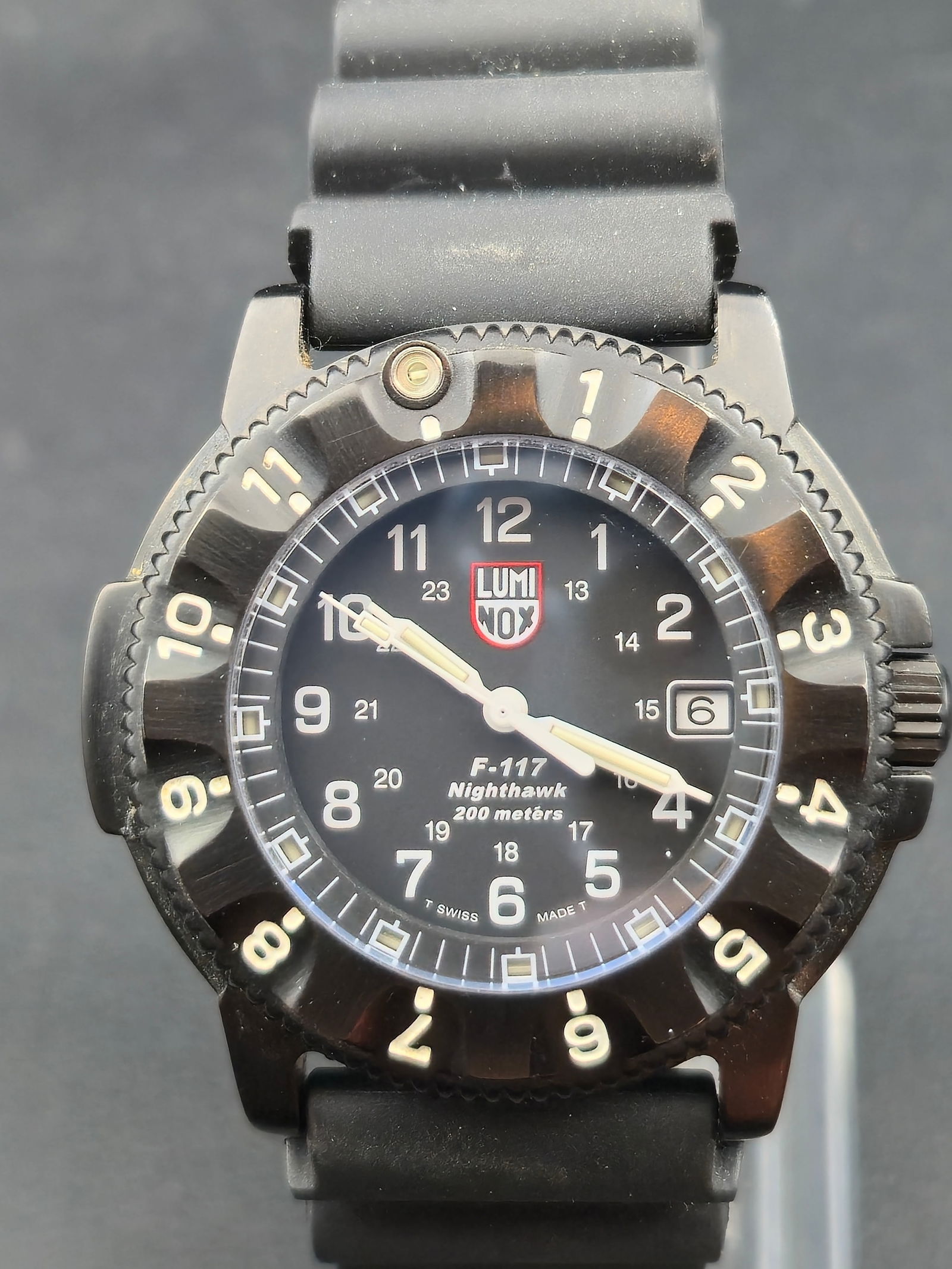 Luminox F-117 Nighthawk Series 3400 43mm 200M Swiss Quartz Full Set (1 of 14)