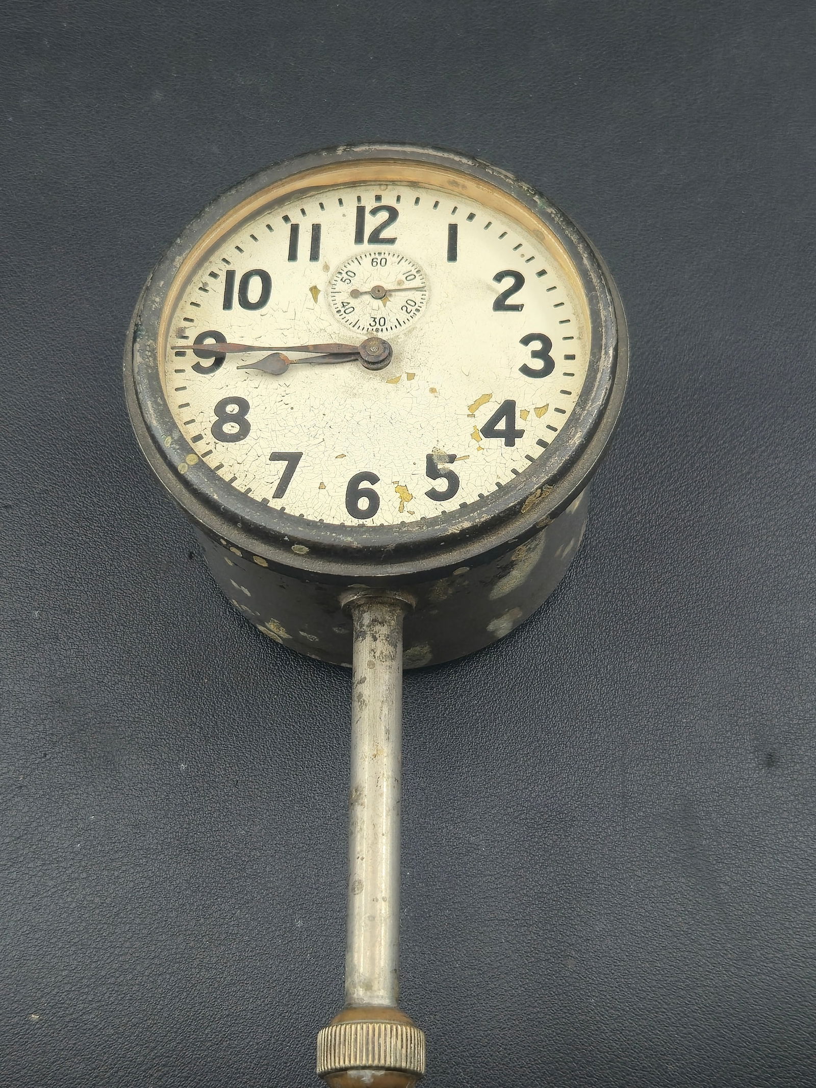 Vintage Industrial Panel Clock 73mm Instrument Gauge Clock Long Winding Stem (1 of 10)