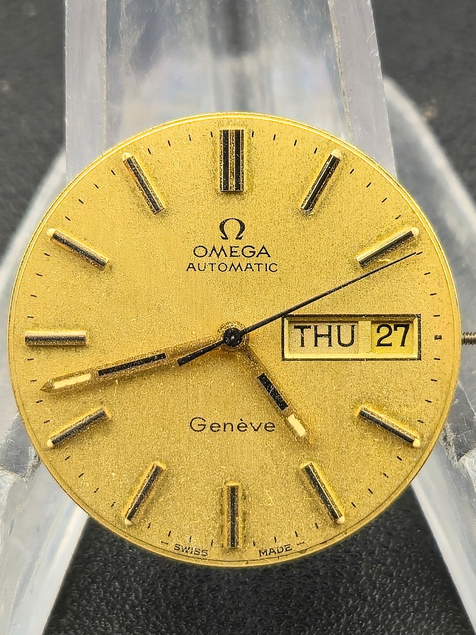 Omega Automatic Genève Cal 1022 Day Date Movement Dial and Hands 1970s 29mm Running (1 of 7)