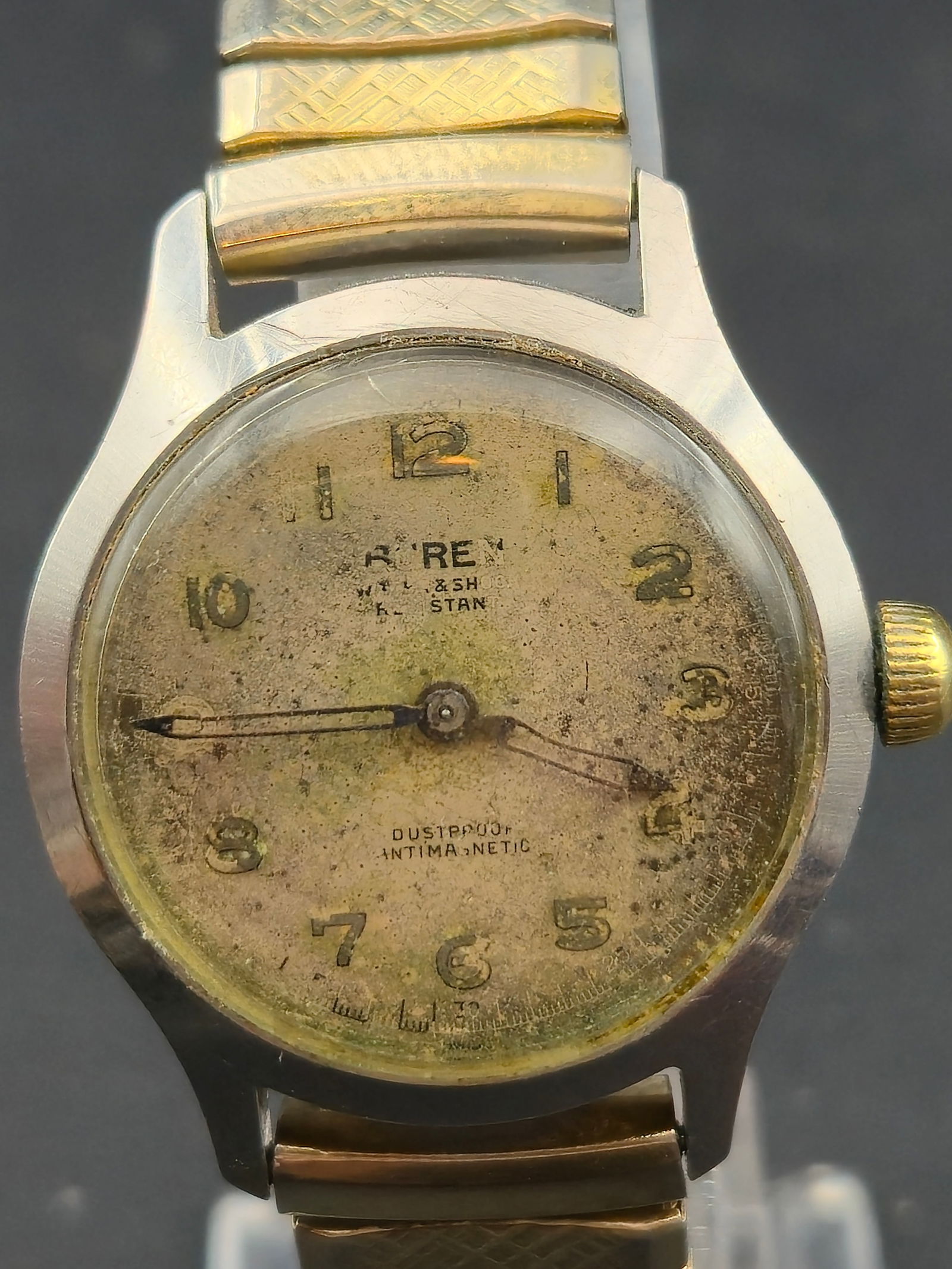 1950s Buren 17 Jewel Waterproof Antimagnetic Swiss Watch 31mm With Box (1 of 12)