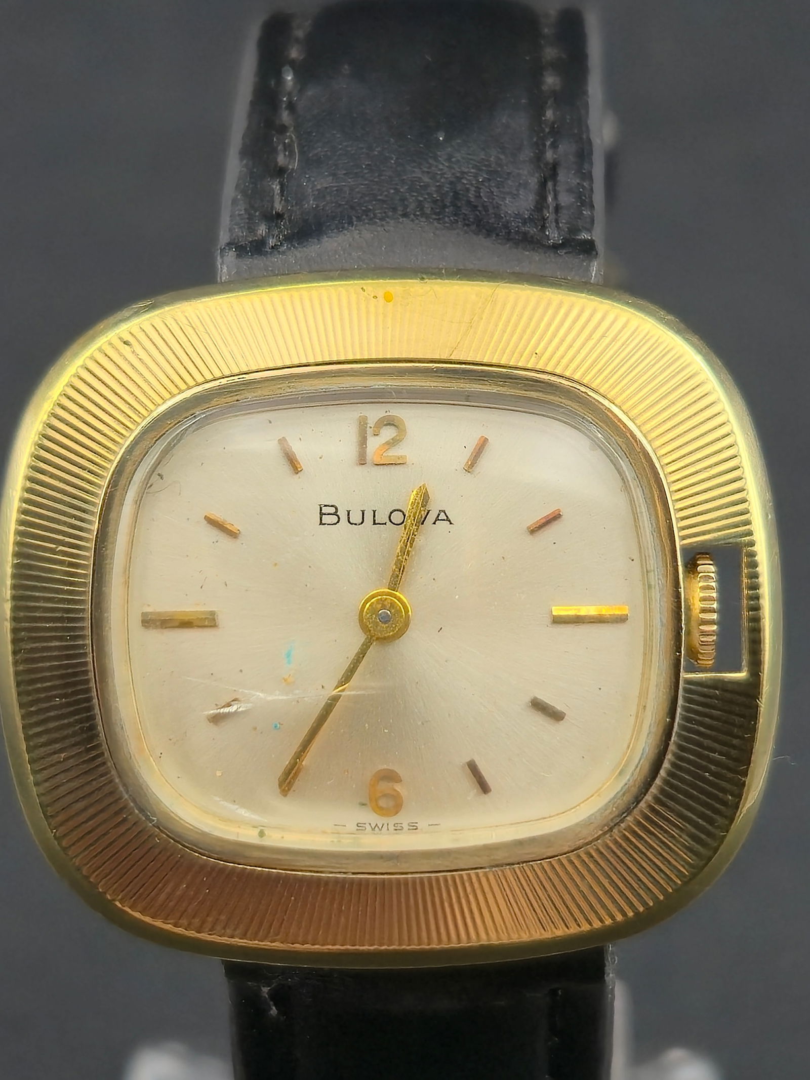 1967 Bulova 17J Manual Wind Cushion Case Watch M7 .0015 Gold Electroplate 31mm (1 of 10)