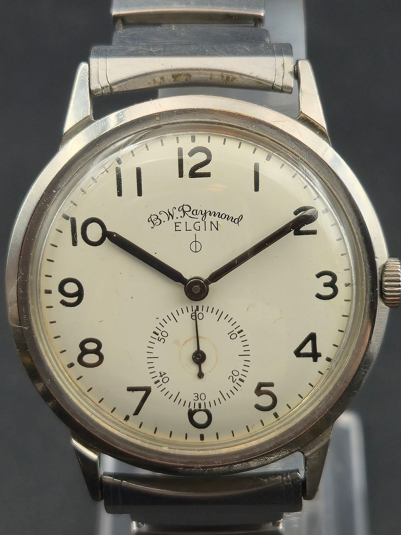 1947 Elgin B.W. Raymond 23 Jewel Railroad Wristwatch 35mm Stainless Steel Star Case Co Cal 730A (1 of 11)