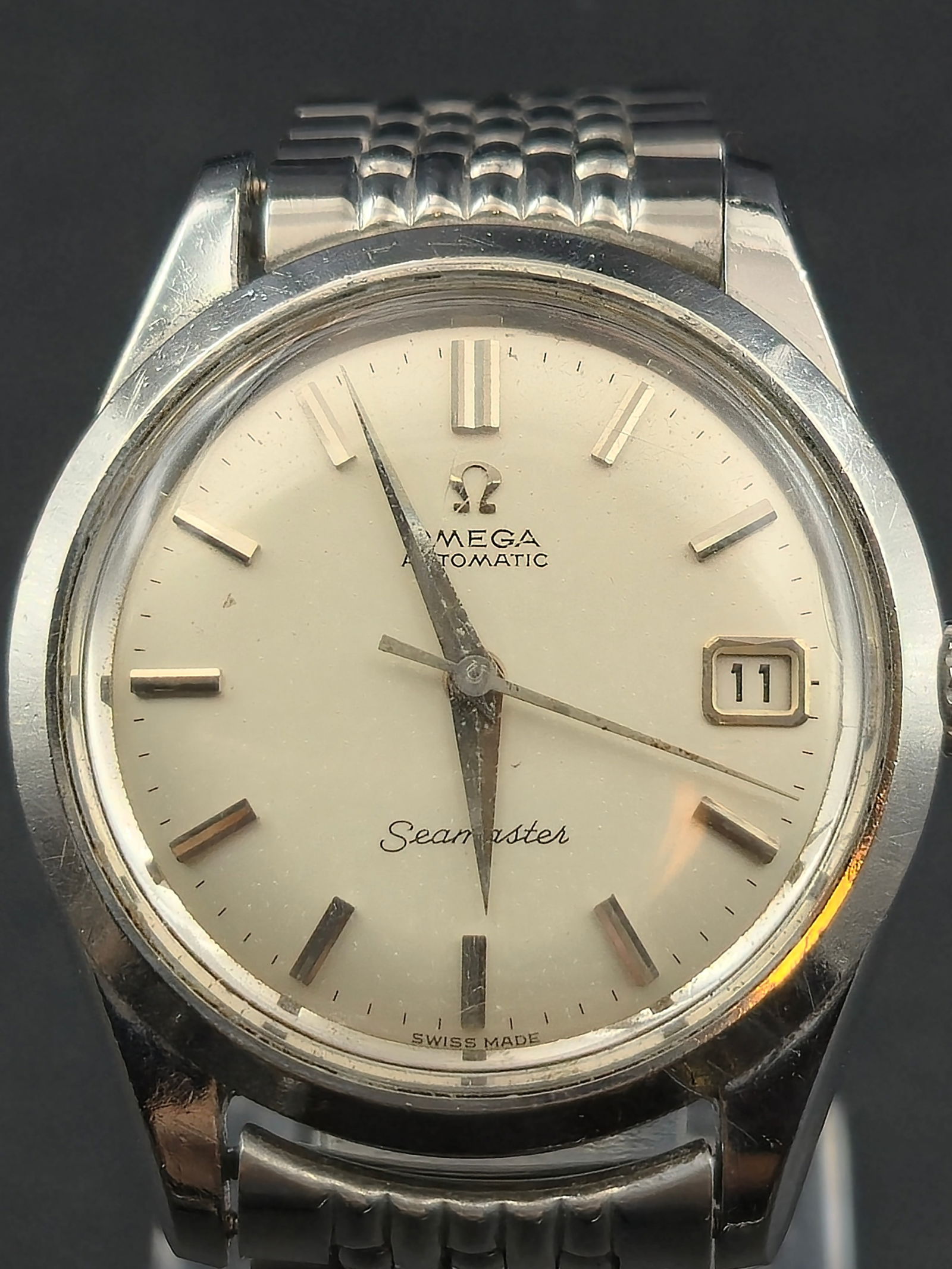 1963 Omega Seamaster Automatic Date Ref 166.010 Cal 562 Steel 35mm Beads of Rice Bracelet Running (1 of 13)