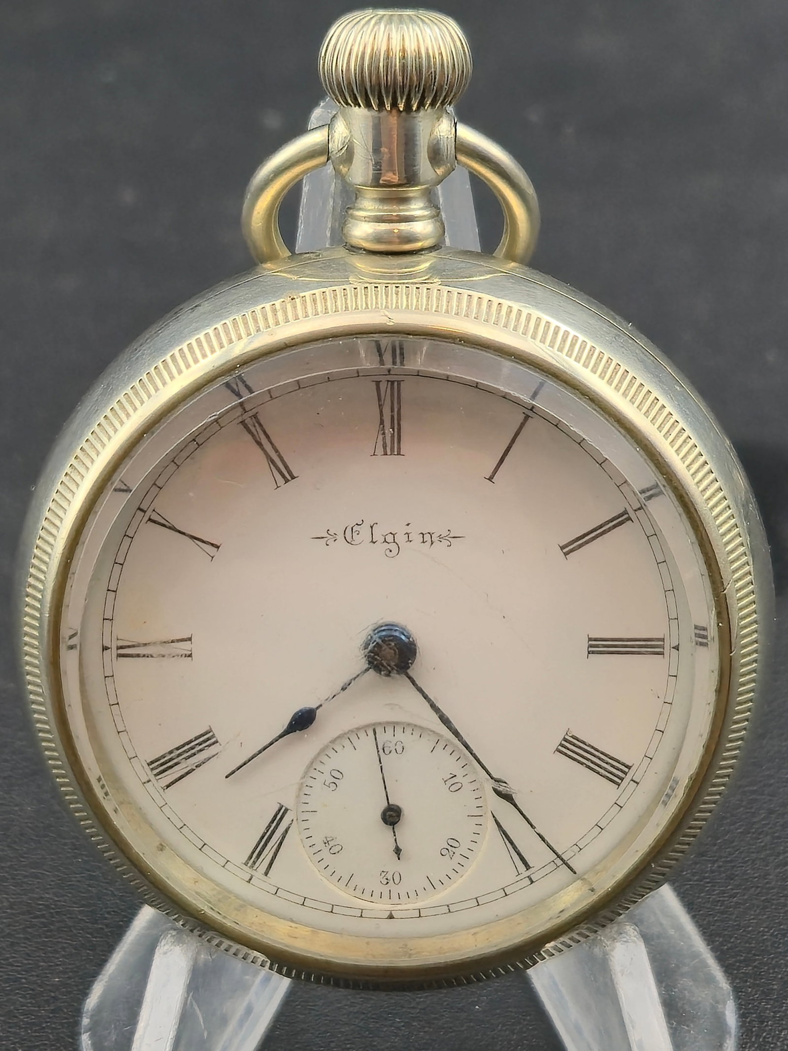 1900 Elgin Grade 218 Model 5 18s 15J Pocket Watch Illinois Nickel Case Running (1 of 8)