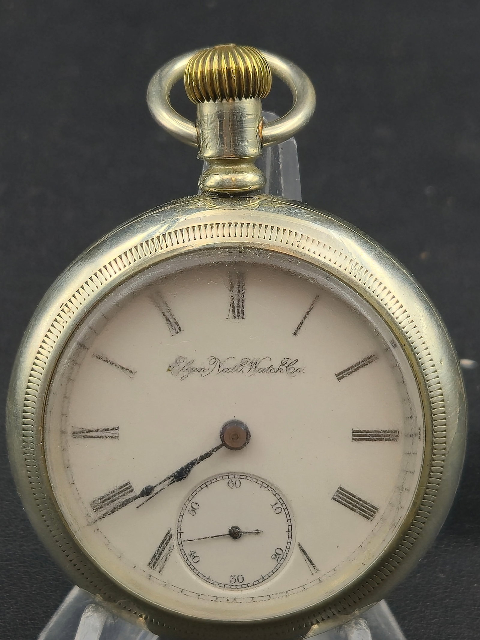 1895 Elgin Grade 73 Model 5 18s 7J Pocket Watch Silverode Case Running (1 of 8)