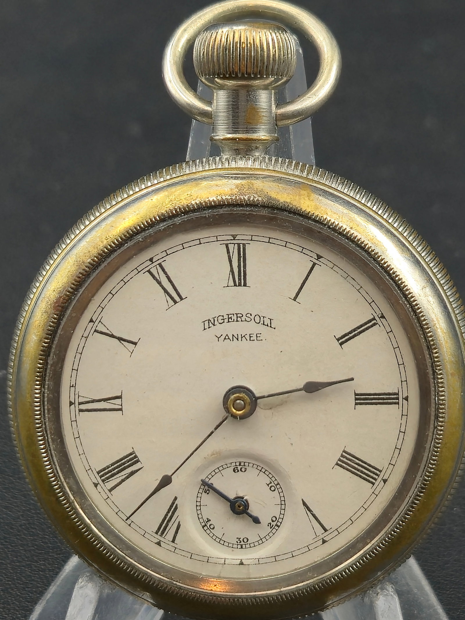 Ingersoll Yankee Pocket Watch Roman Dial Running Swiss Made (1 of 8)