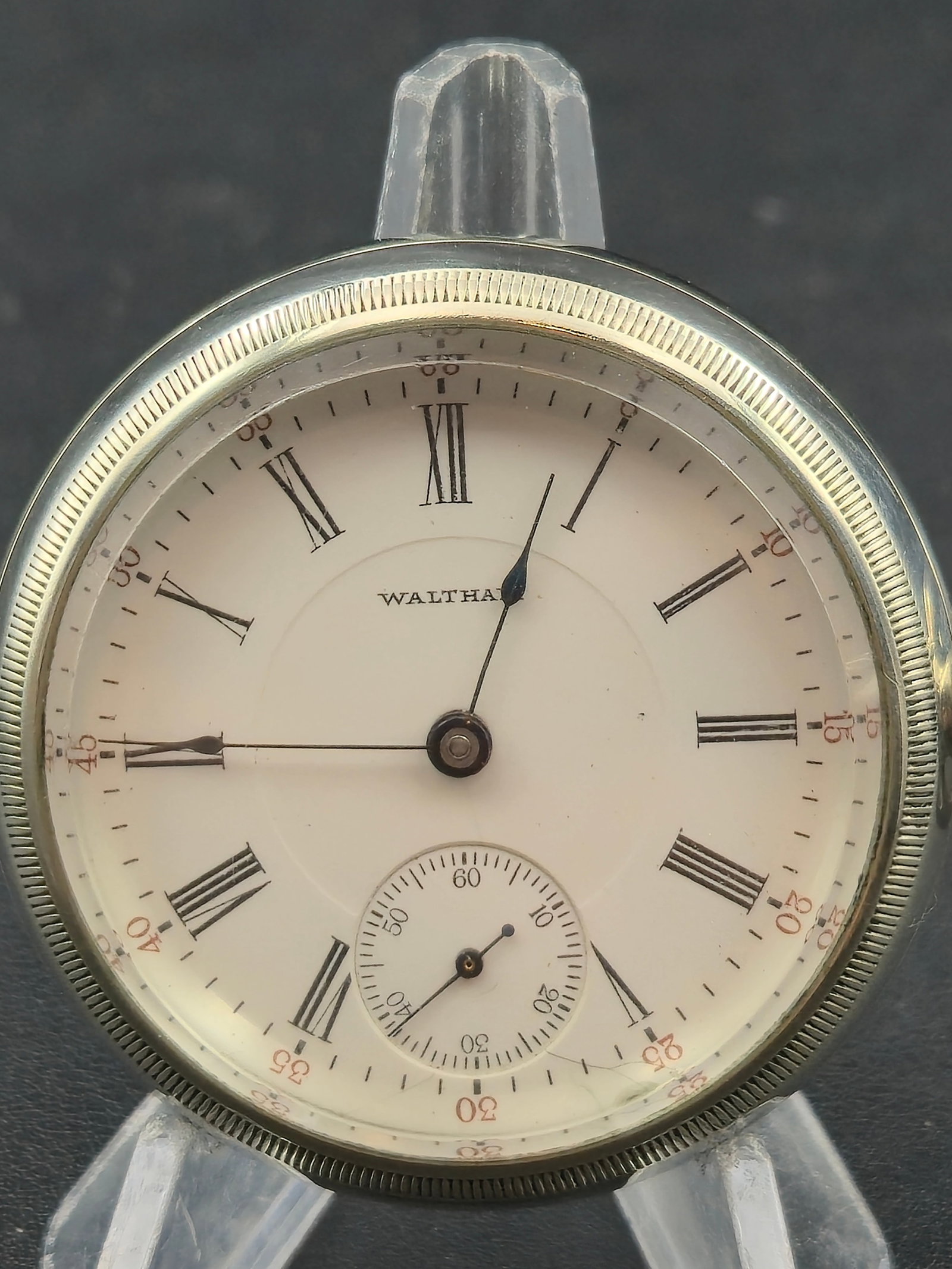 1906 Waltham P.S. Bartlett 18s 17J Sidewinder Roman Dial Pocket Watch Running: Vintage American pocket watch produced by Waltham Watch Company of Waltham, Massachusetts.This watch is powered by the well-known P.S. Bartlett grade movement with serial number 15113954, dating produ