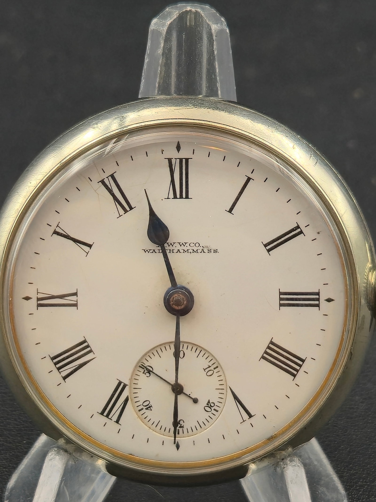 1903 Waltham Sterling Grade 18s 7J Sidewinder Pocket Watch Keystone Silveroid Case Running (1 of 10)