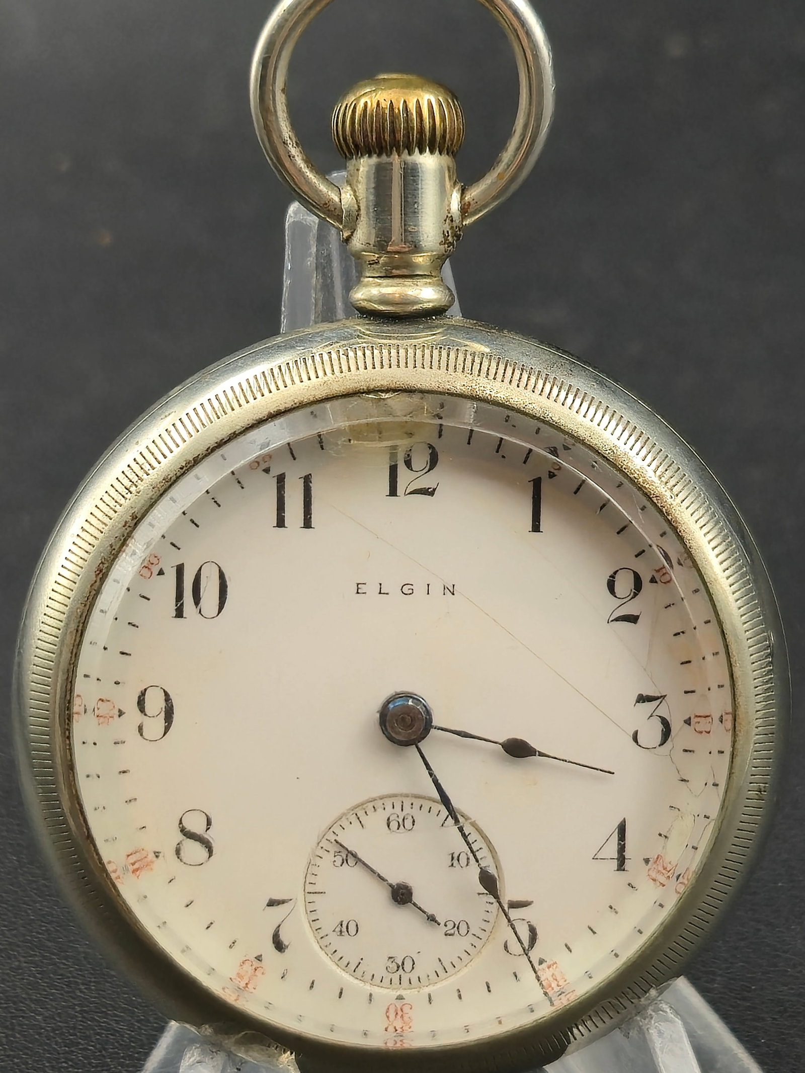 1899 Elgin Grade 73 Model 5 18s 7J Pocket Watch Serial 7605129 Fahys Silveroid Case Running (1 of 10)