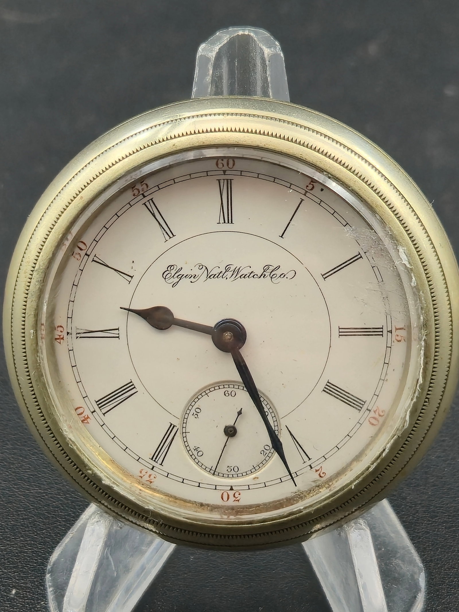 1893 Elgin Grade 125 Model 3 18s 17J Sidewinder Lever Set Pocket Watch Patented Case Running (1 of 10)