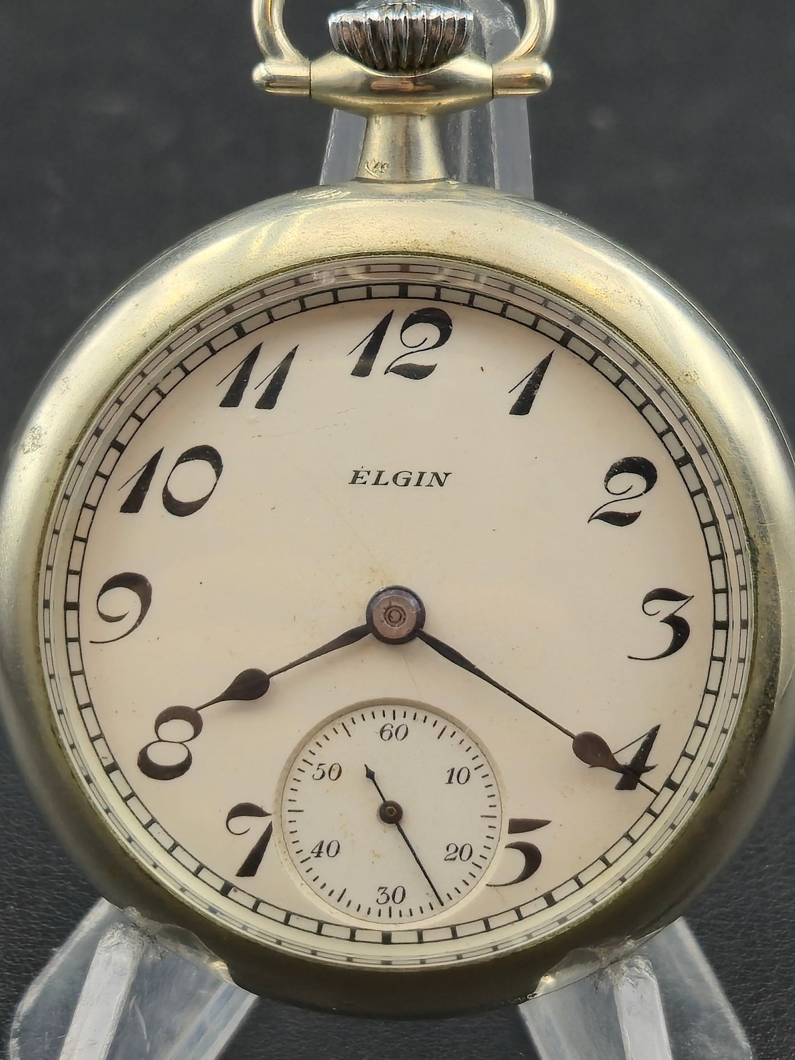 1928 Elgin Grade 288 Model 5 18s 7J Pocket Watch Silverode Case Running (1 of 9)