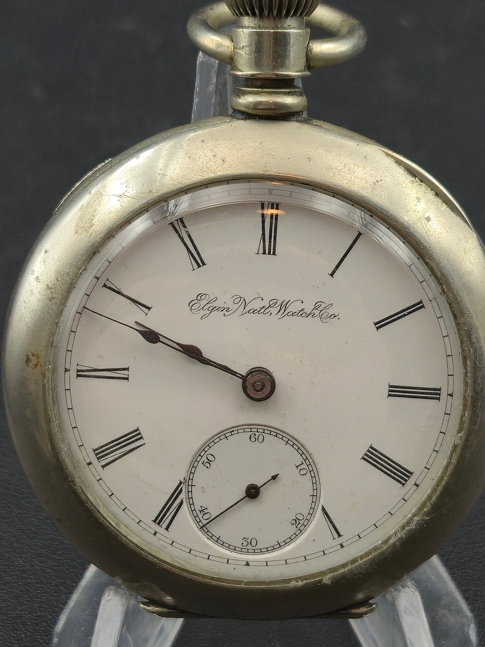 1890 Elgin Grade 44 Model 5 18s 15J Open Face Pocket Watch G.M. Wheeler Variant Running (1 of 10)