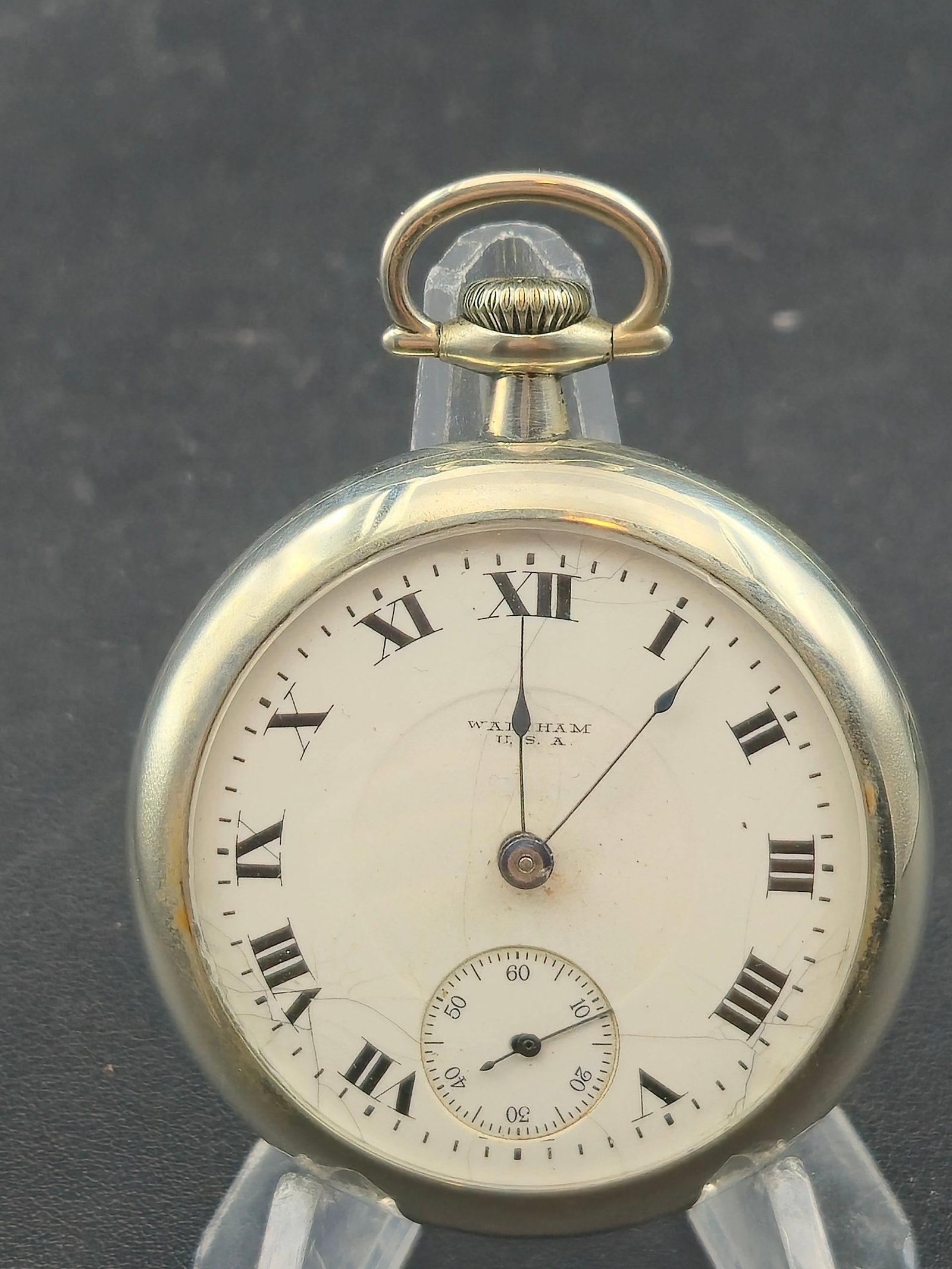 1892 Waltham P S Bartlett Model 1883 18s 17J Pocket Watch Serial 22153565 Keystone Nickel Case Runni: Antique pocket watch by the American Waltham Watch Co produced in Waltham Massachusetts. Movement serial number 22153565 identifies this watch as the P S Bartlett grade Model 1883 manufactured circa 1