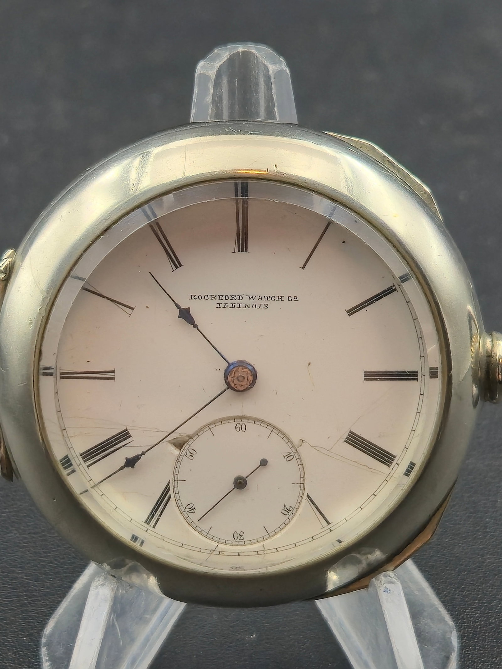1882 Rockford Watch Co Model 3 18s Lever-Set Hunting Pocket Watch Dueber Silverine Case Runs (1 of 7)